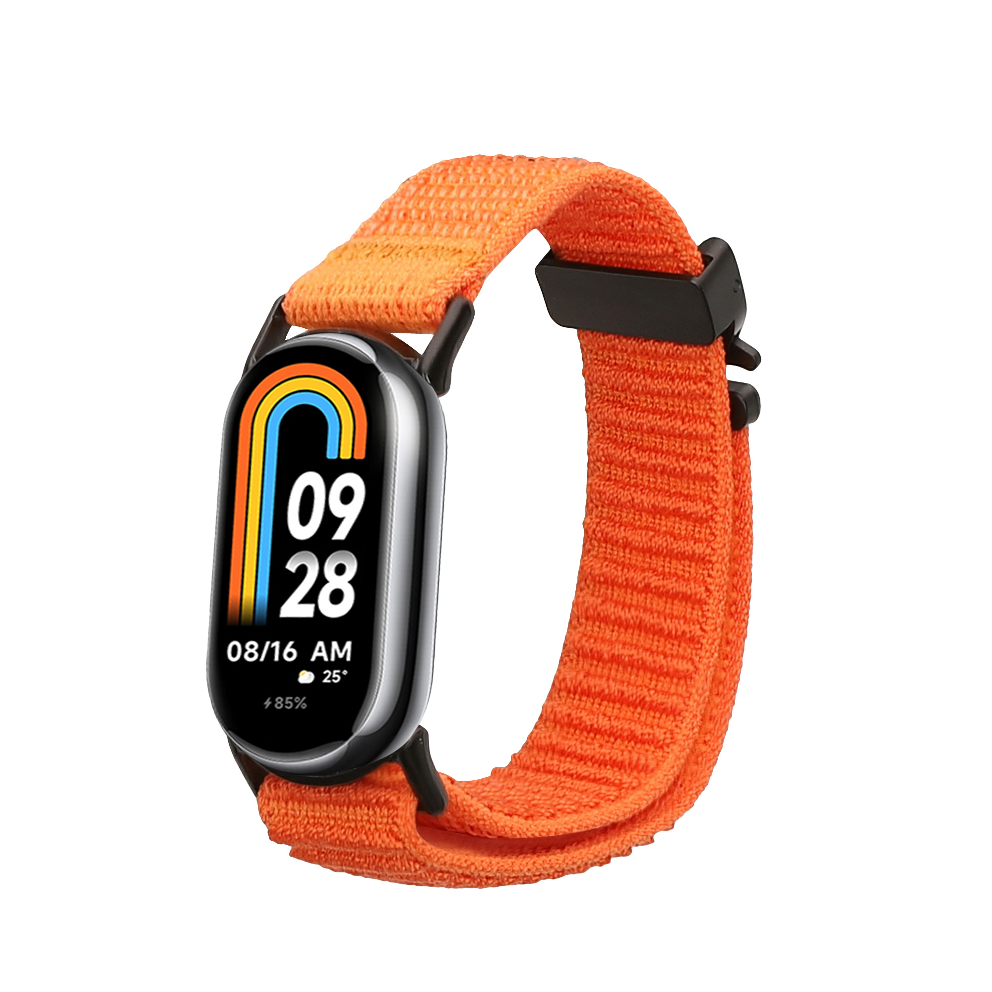 Nylonový pásek pro Xiaomi Mi Band 10 / Mi Band 9 / 8 kwmobile nylonové - oranžová matný