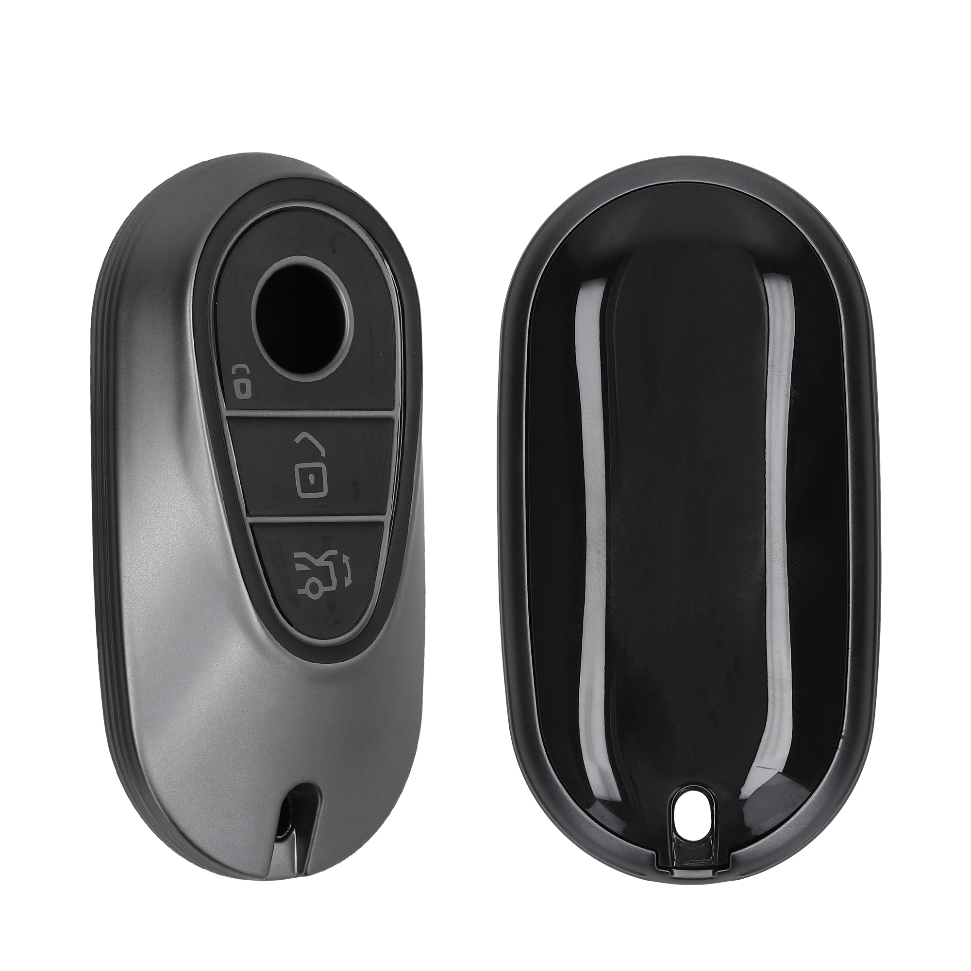 Pouzdro na klíč od auta kwmobile Mercedes-Benz 3 tlačítka Smart Key, černá matná / černá