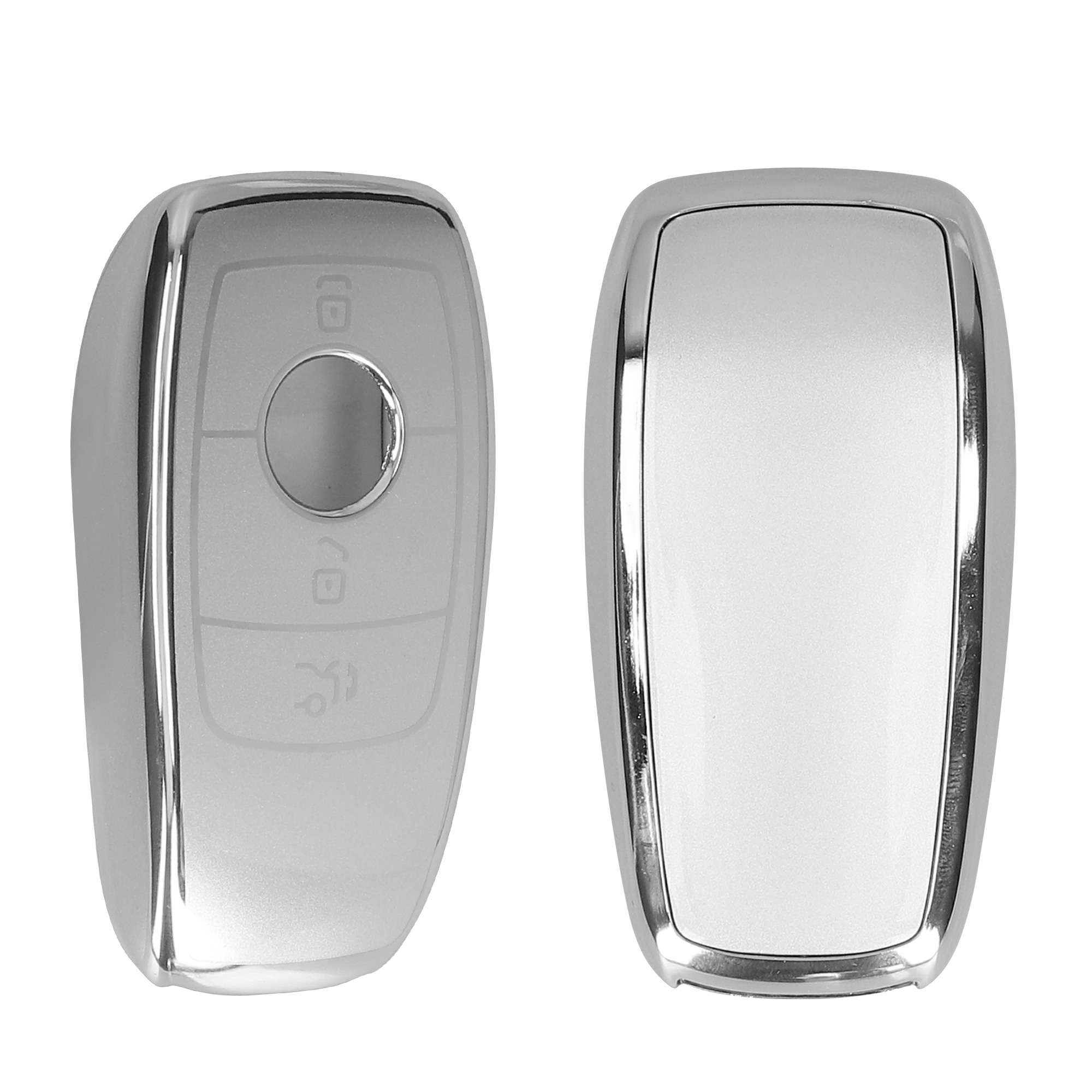 Obal na klíč od auta pro Mercedes-Benz chytrý klíč klíč od auta (only Keyless) kwmobile TPU - matná stříbrná