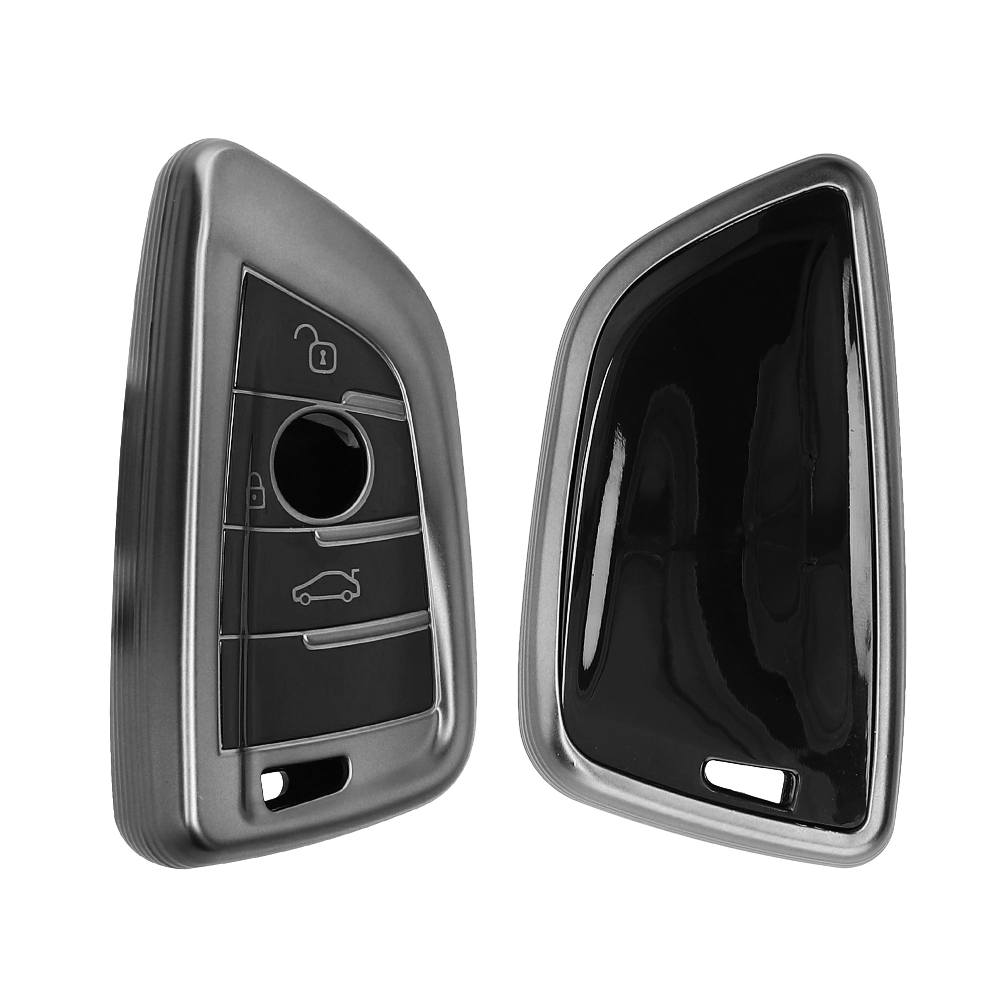 Tpu pouzdro na klíč od auta BMW 3 tlačítka Smart Key protiskluzové matně černé