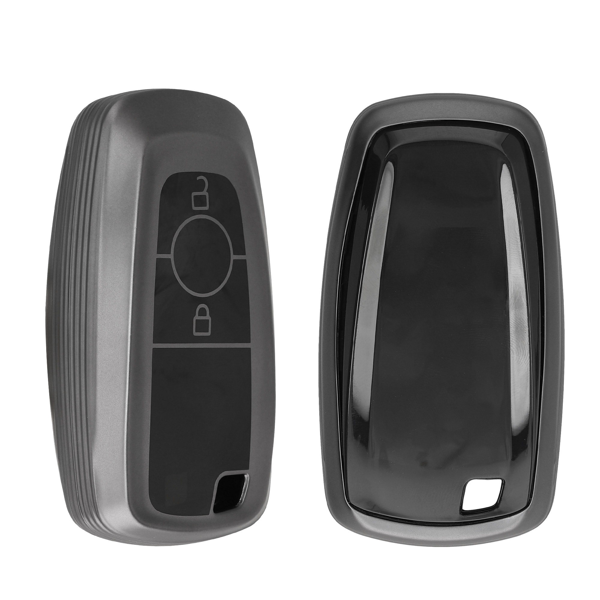 Kryt klíče Ford 2 tlačítka Keyless Go kwmobile, matná černá / černá