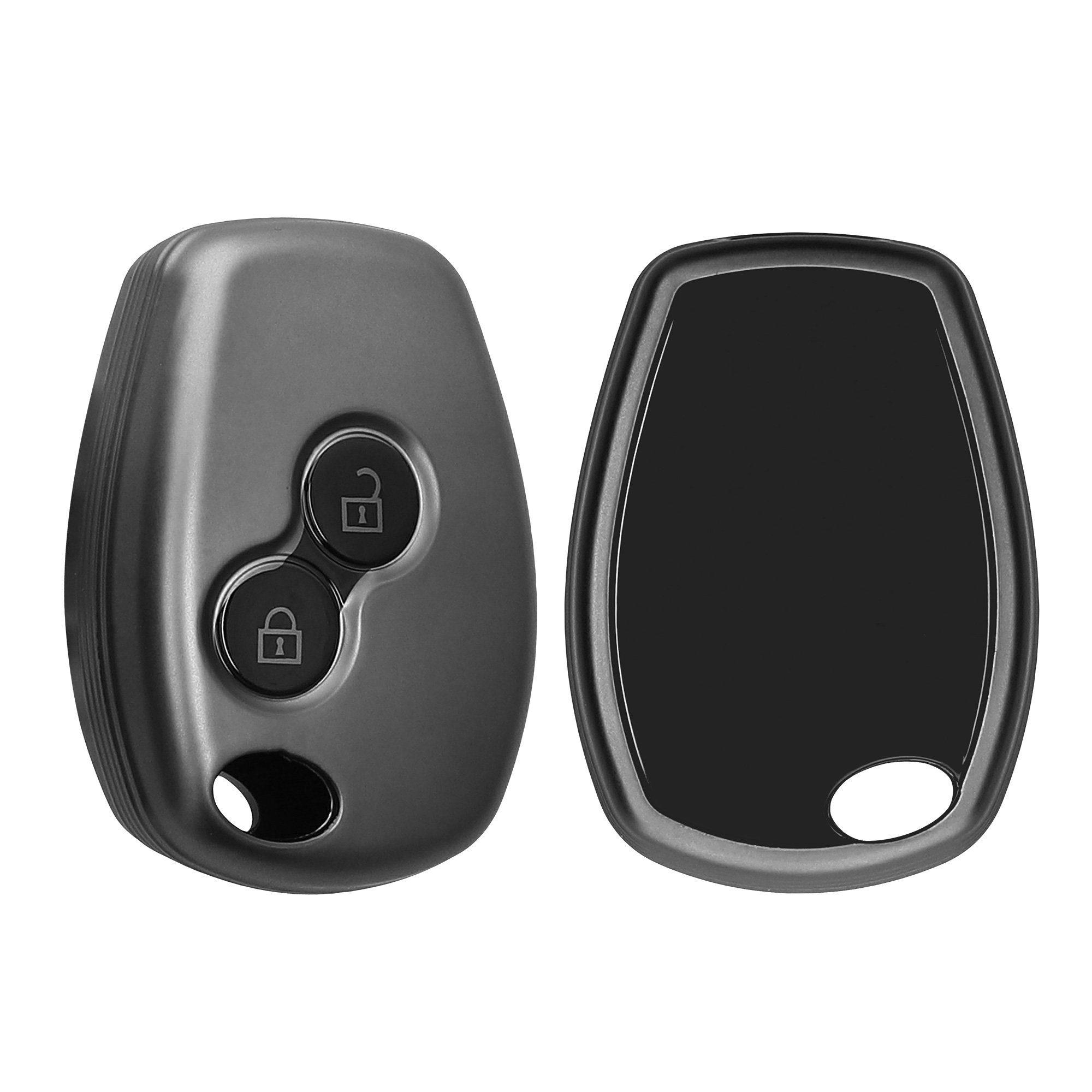 Obal na klíč od auta pro Renault Dacia klíč se 2 tlačítky kwmobile TPU - matná černá / černá