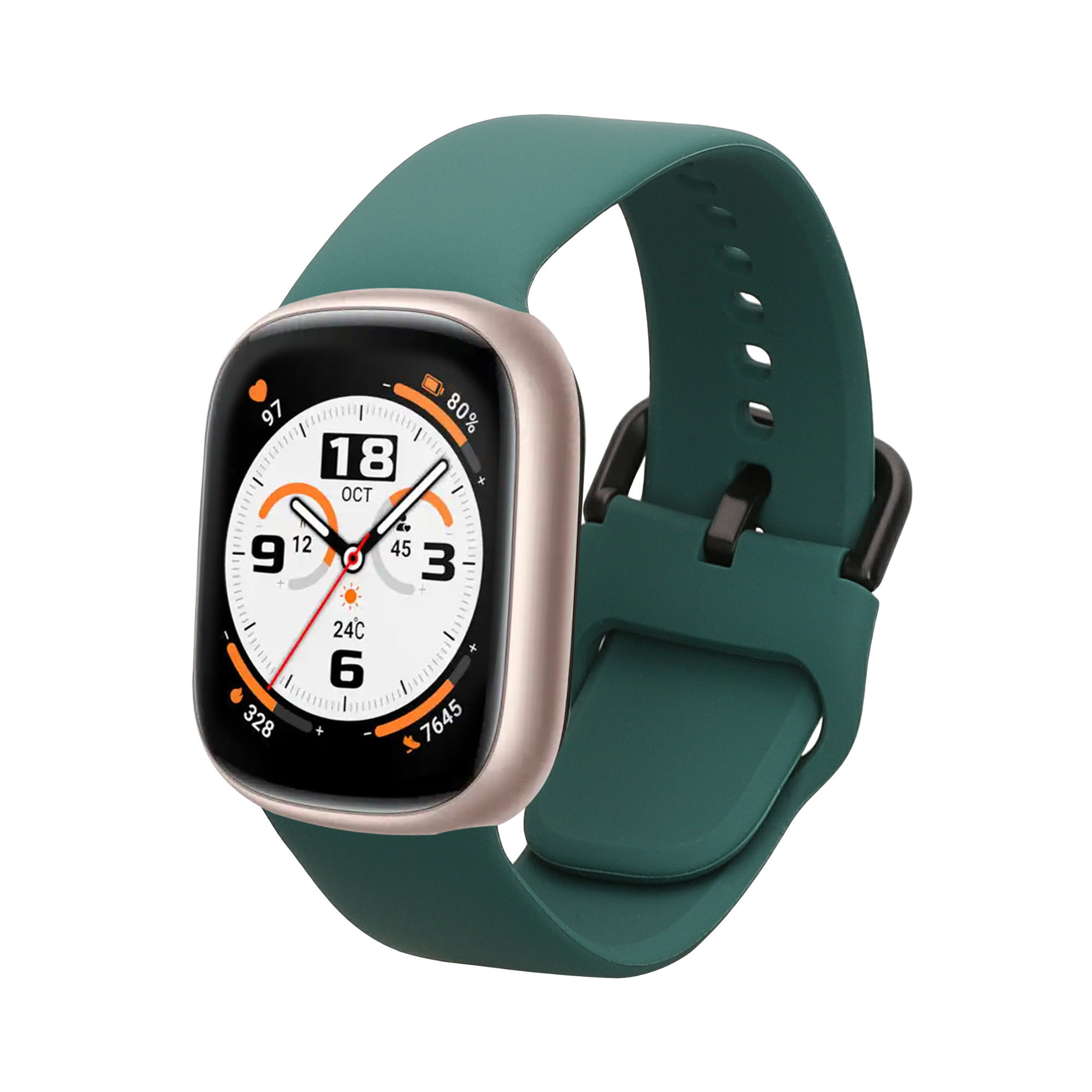 Řemínek kwmobile pro HONOR Watch 4 (TMA-L19) - tmavě zelená
