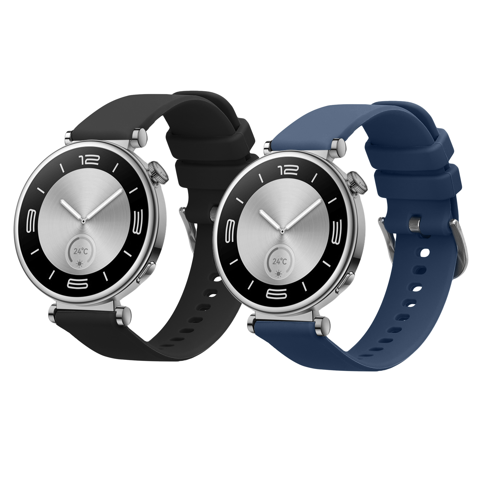 Náhradní řemínky Huawei Watch GT5 41mm sada 2 ks černá/tmavě modrá kwmobile
