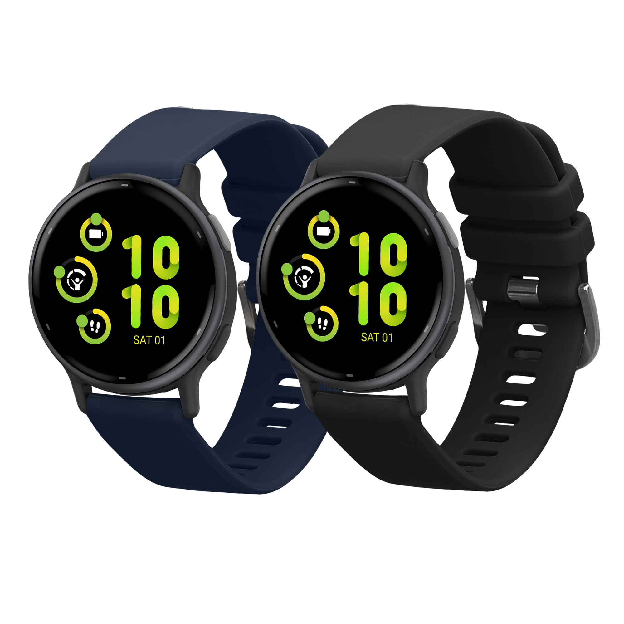 Řemínek kwmobile pro Garmin vivoactive 5 / active 5 - 2 ks, černá / tmavě modrá