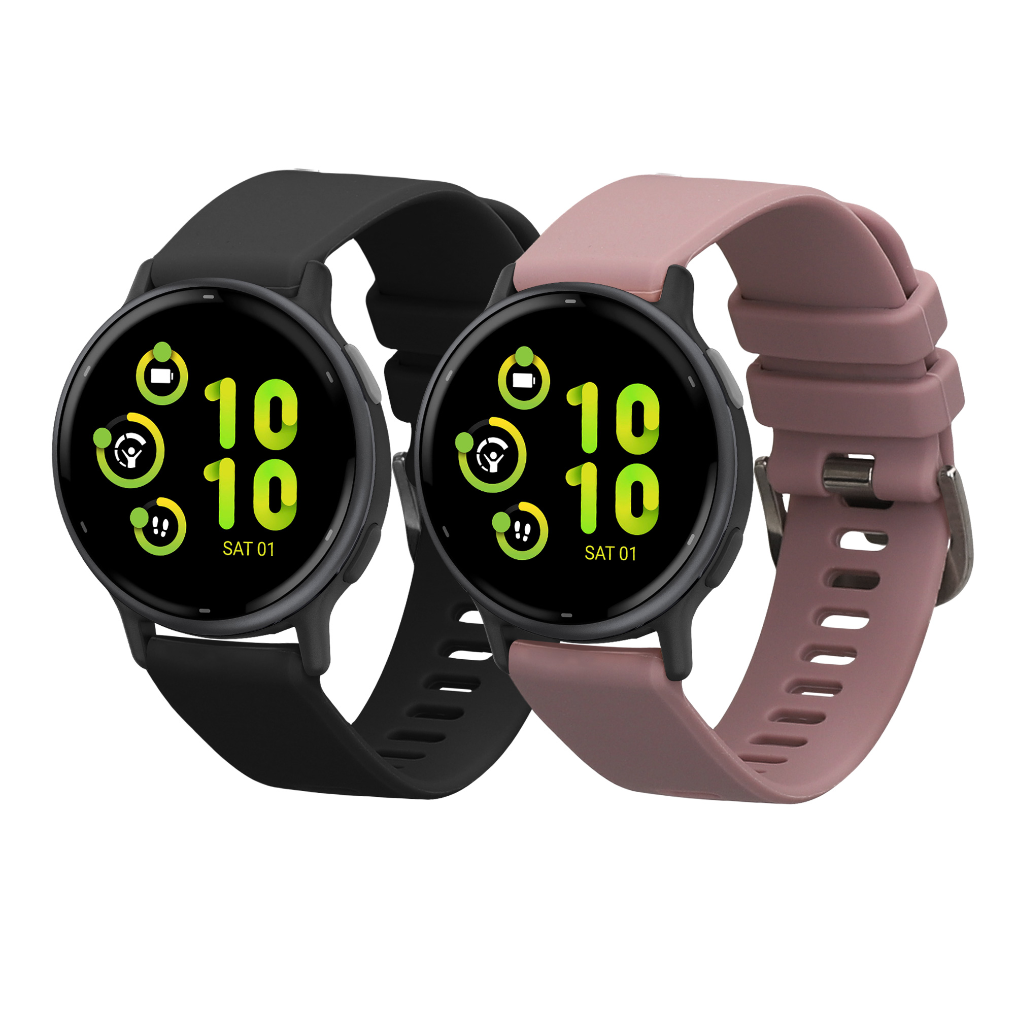 Řemínek kwmobile pro Garmin vivoactive 5 / active 5 - 2 ks, černá / levandulová