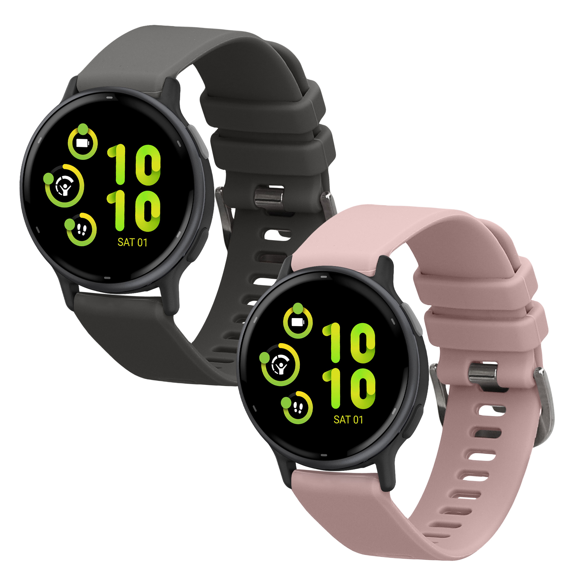 Řemínky pro Garmin vivoactive 5 / active 5 kwmobile silikonové - šedá / starorůžová