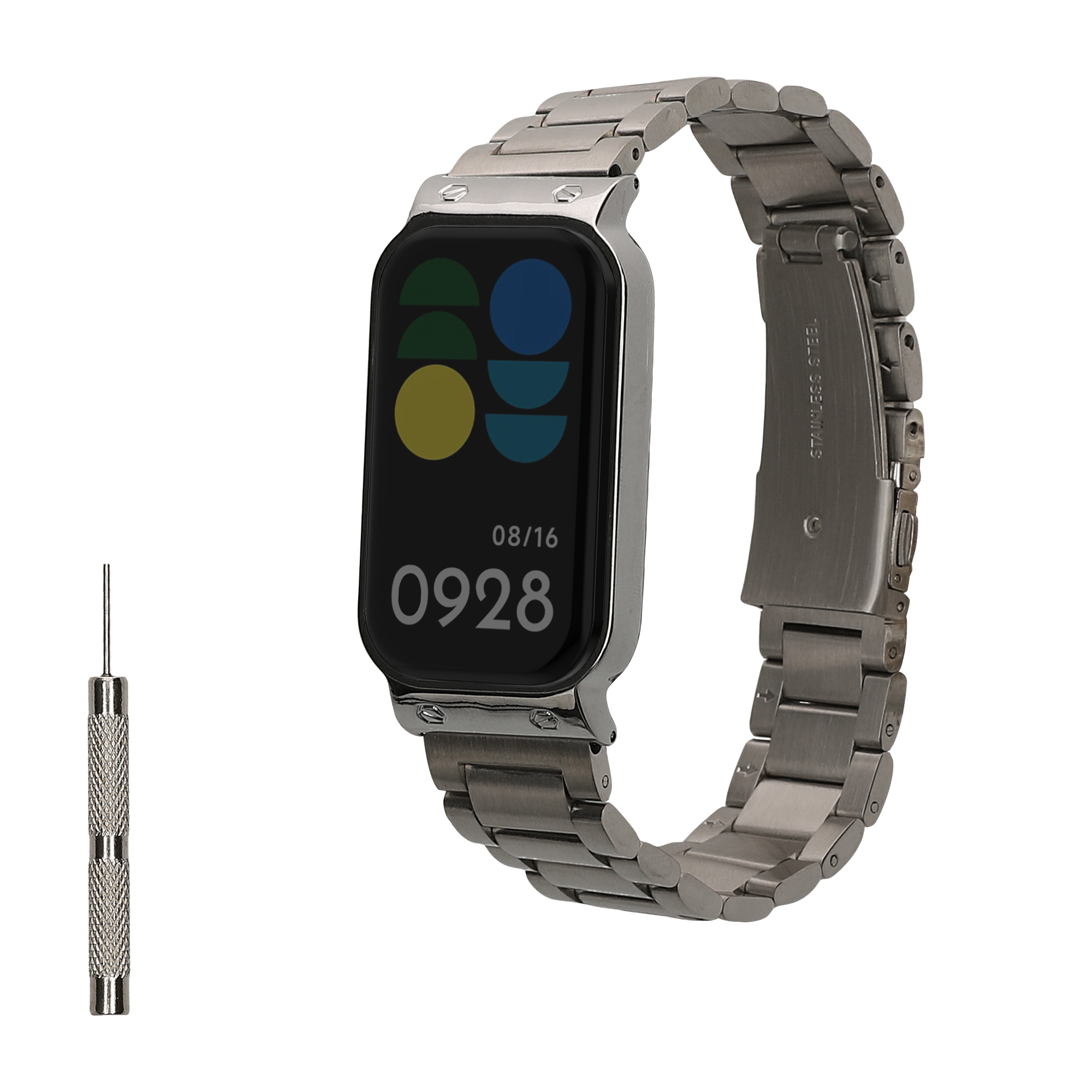 Řemínek Xiaomi Smart Band 8 Active / Redmi Band 2 kwmobile - stříbrná