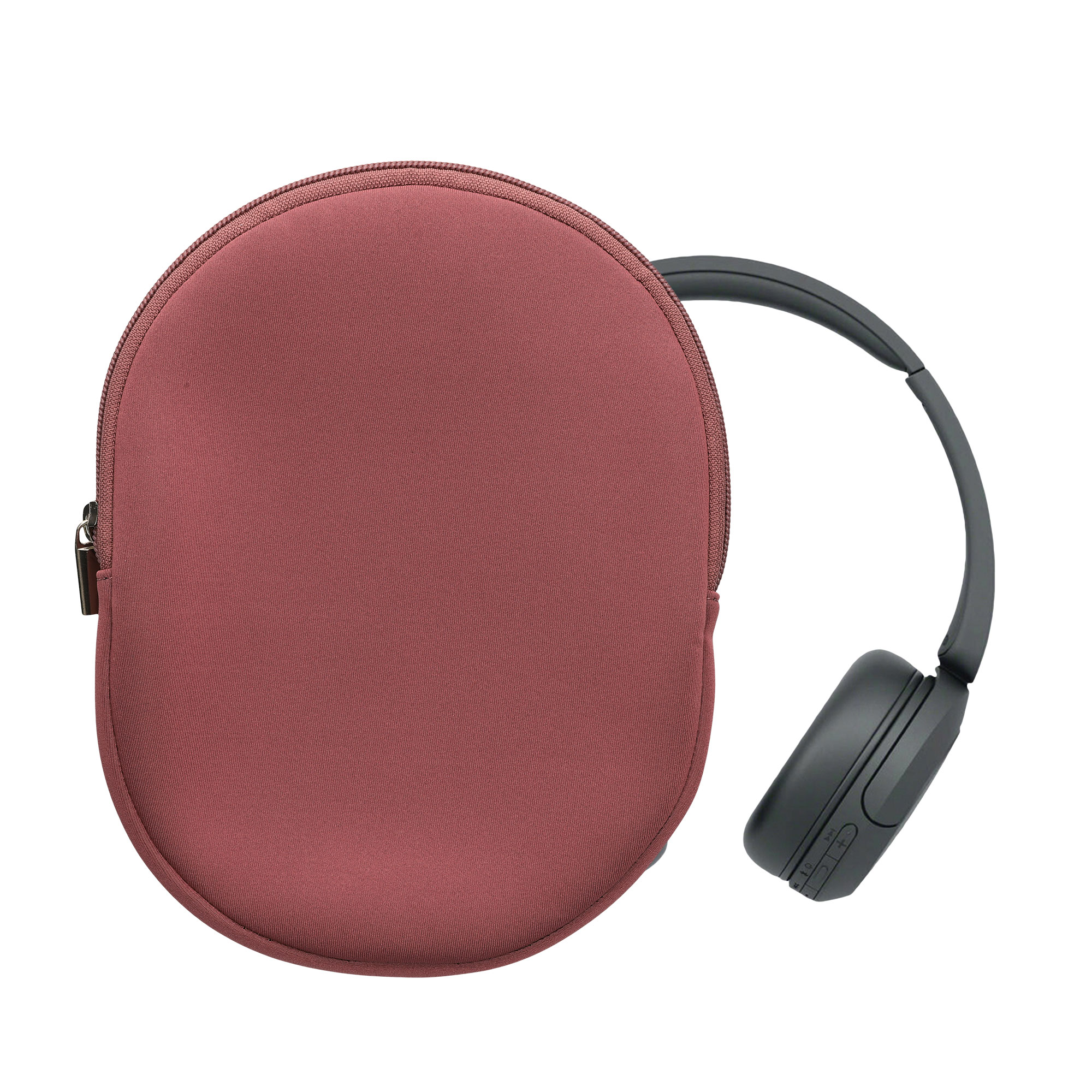 Pouzdro kwmobile na sluchátka Sony WH-CH520 / WH-CH510 / MDR-ZX110 - tmavě růžová