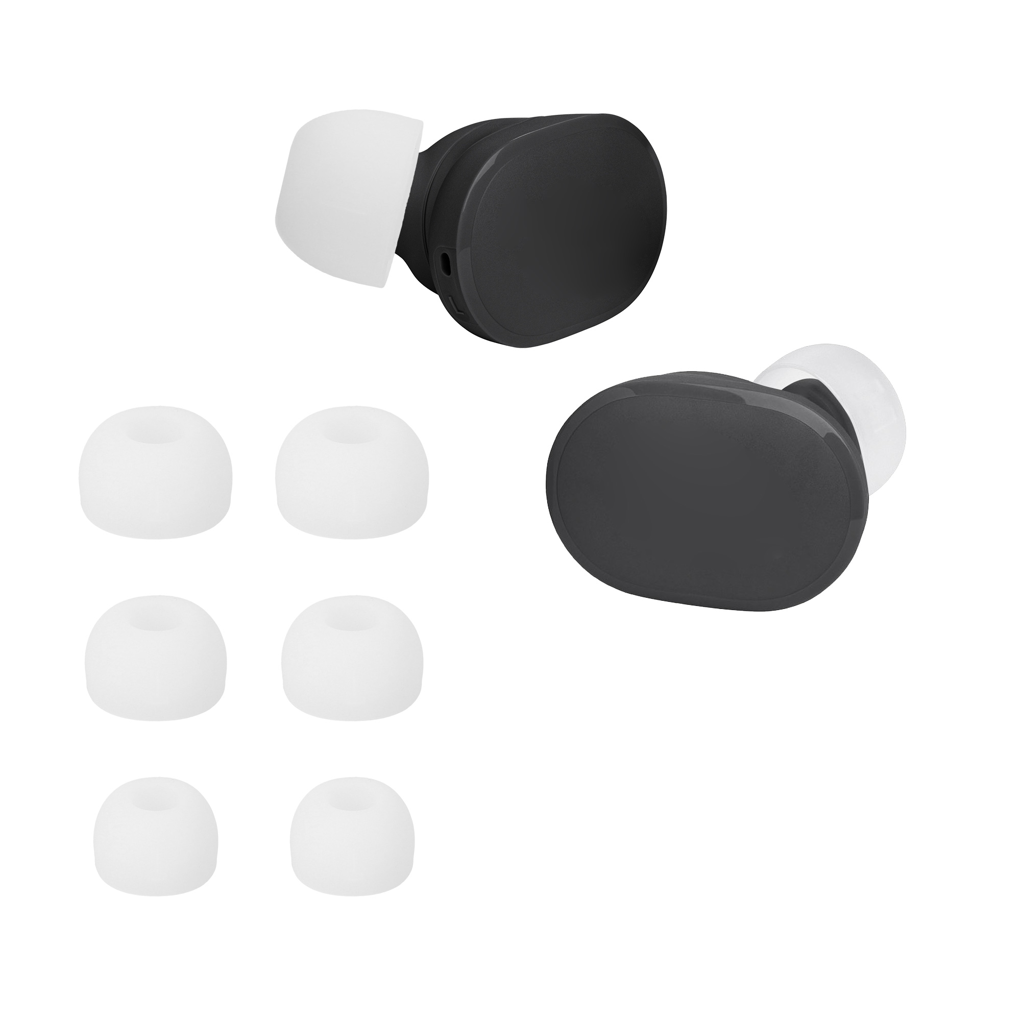 Špunty do sluchátek kwmobile 6 ks pro JBL Tune Buds - bílá