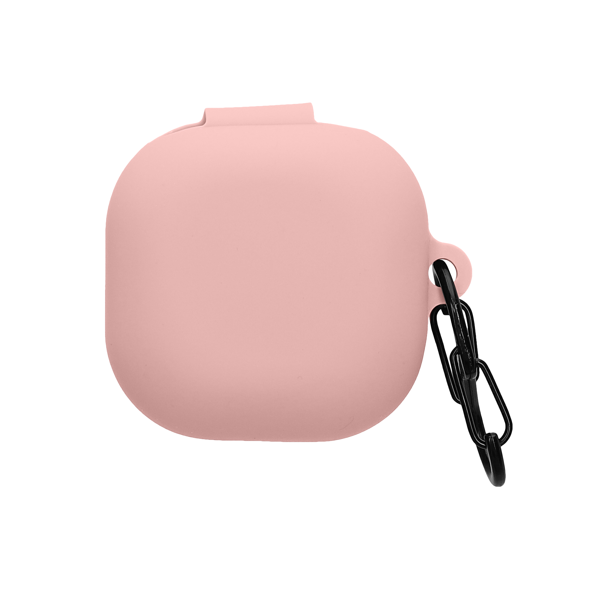Obal pro Samsung Galaxy Buds FE kwmobile s karabinou silikonové - starorůžová