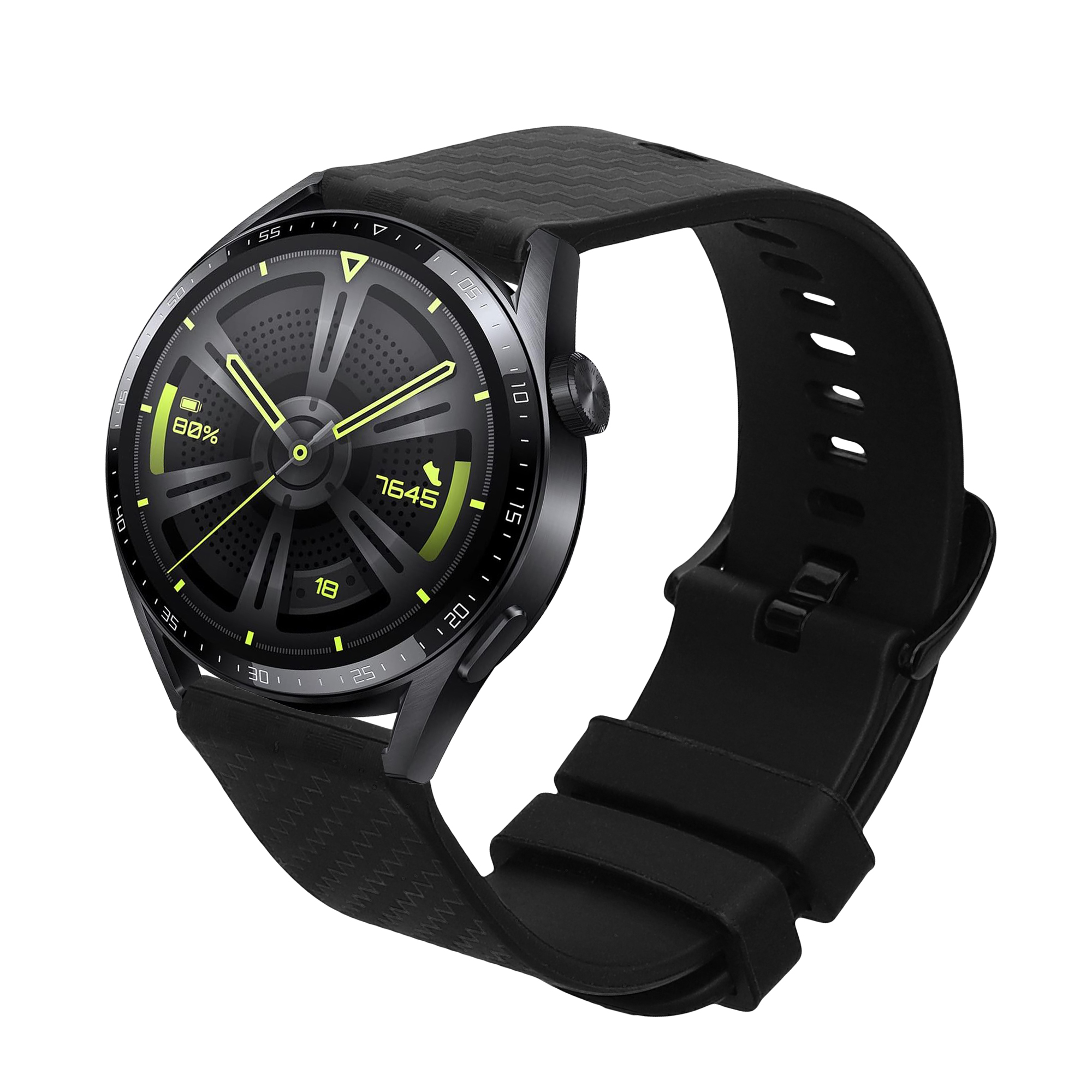 Náhradní řemínek Huawei Watch GT3 Pro 46mm silikonový černá kwmobile