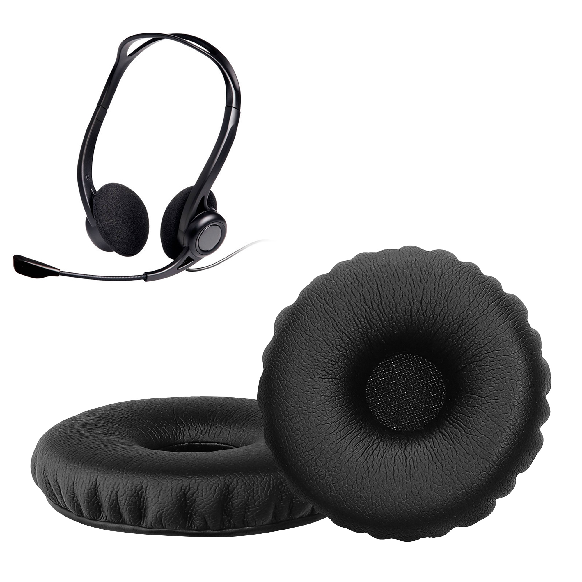 Náhradní náušníky Logitech PC960 / H960 / H650E / H820E kwmobile - černá