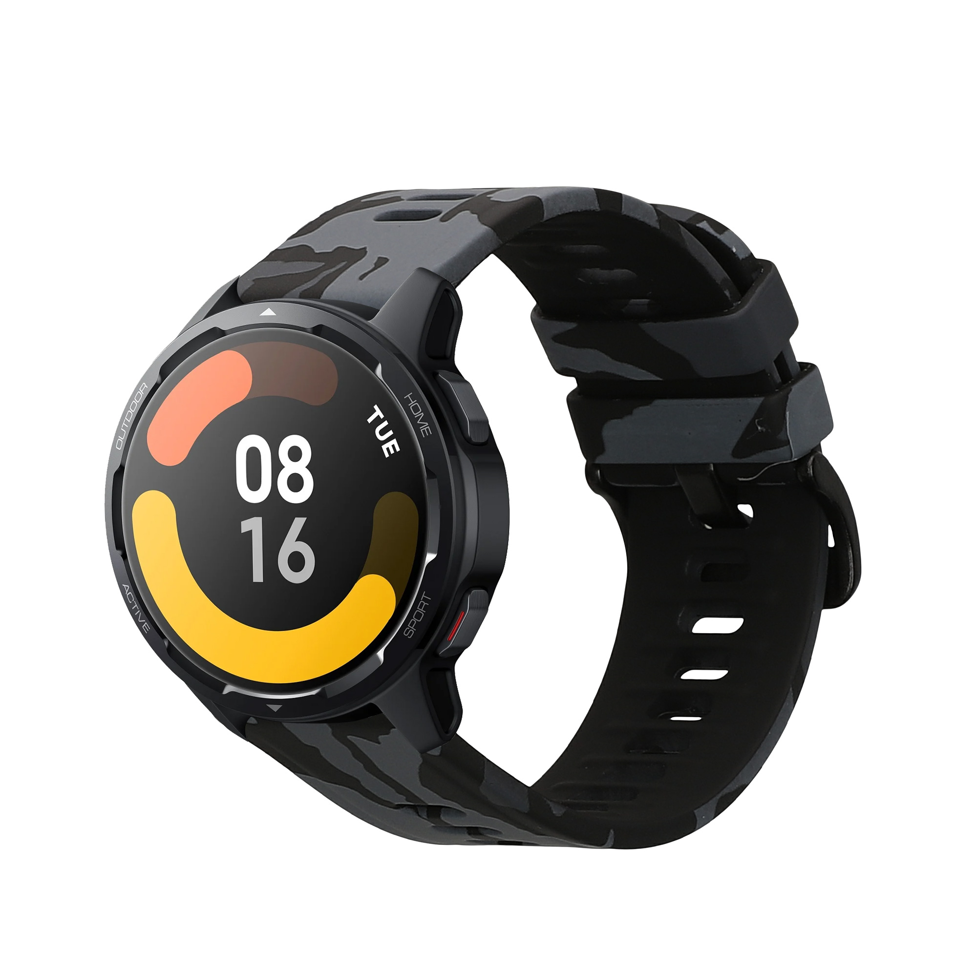 TPU silikonový řemínek pro Xiaomi Watch S4/S4 Sport/S3/S2/Watch S1 Active/Redmi Watch 5 Active kwmobile silikonové - camouflage tmavě šedá / černá / světle šedá
