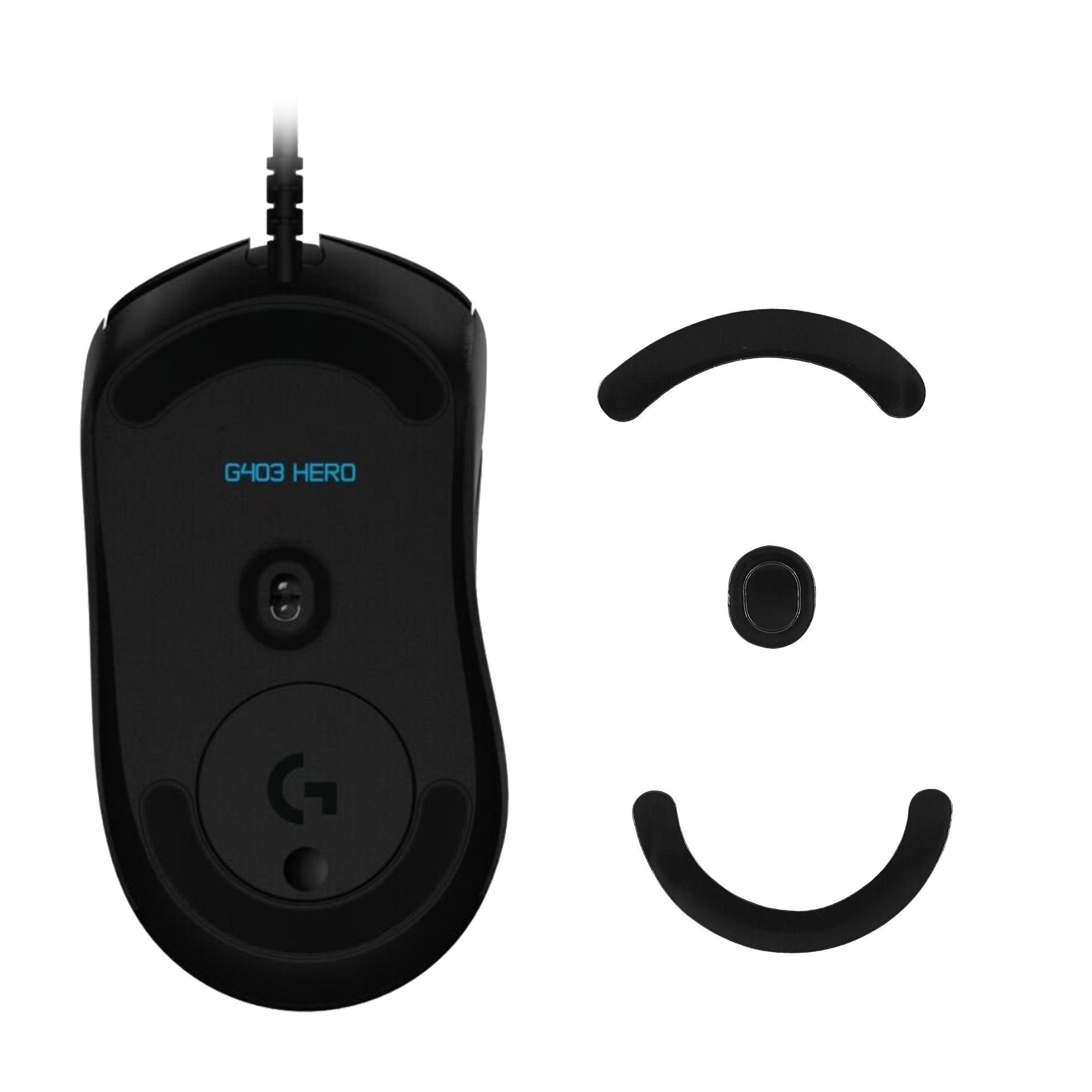 Náhradní kluzáky herní myš Logitech G403 / G603 / G703 kwmobile černá