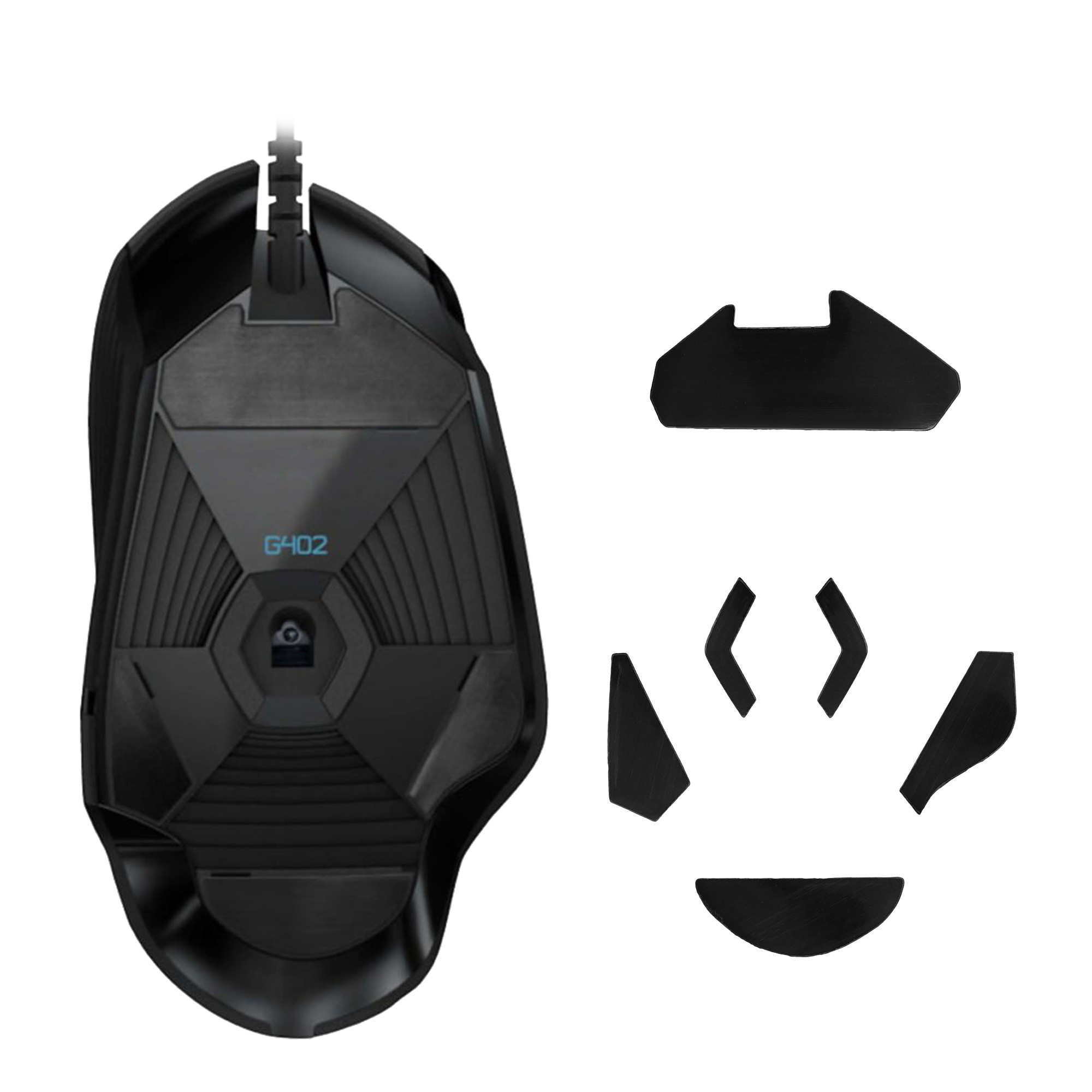 Náhradní nožičky na myš pro Logitech G402 Computer Mouse Skates Sticker kwmobile - černá