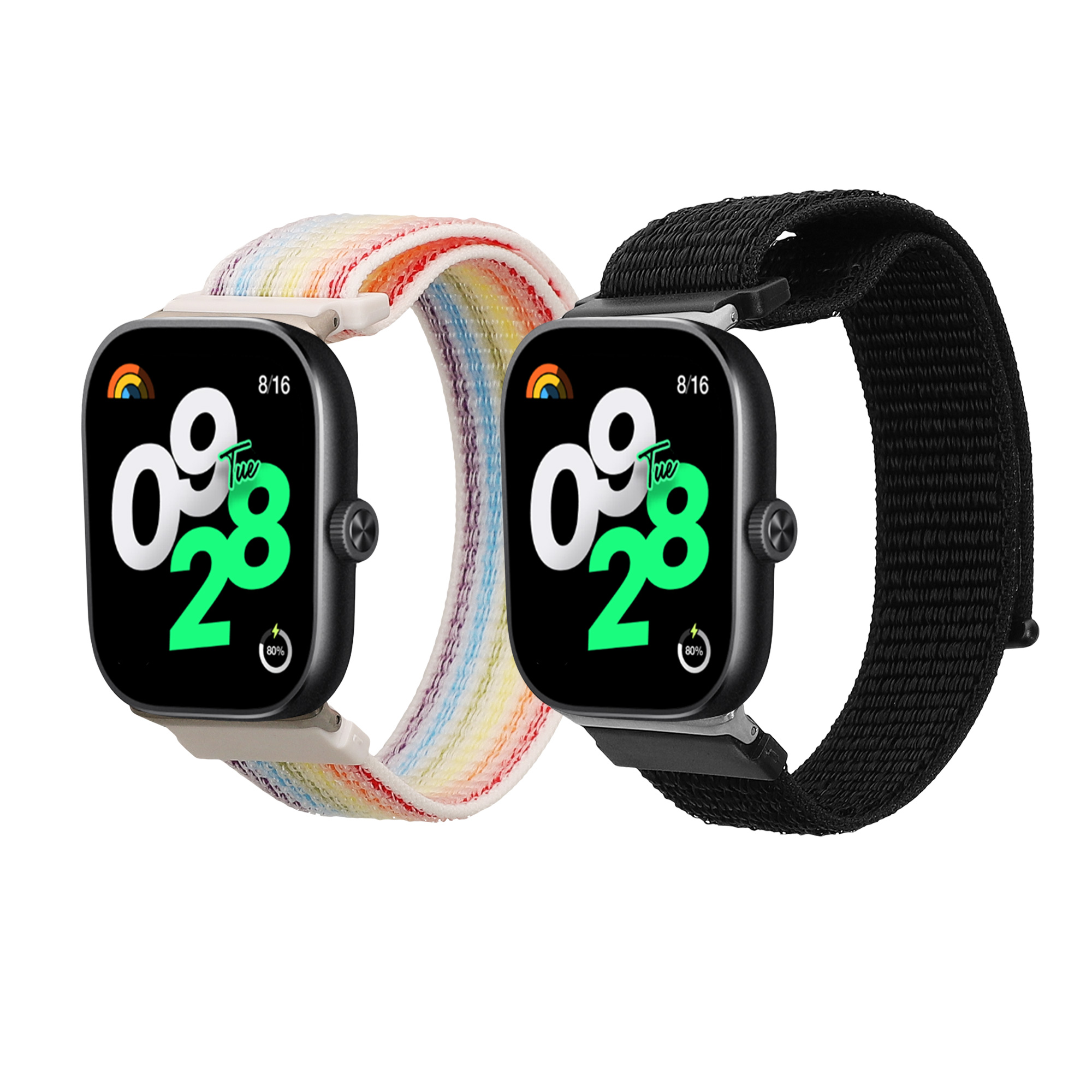 2x nylonový řemínek pro Xiaomi Redmi Watch 4 / Band 8 Pro kwmobile nylonové - černá / více barev