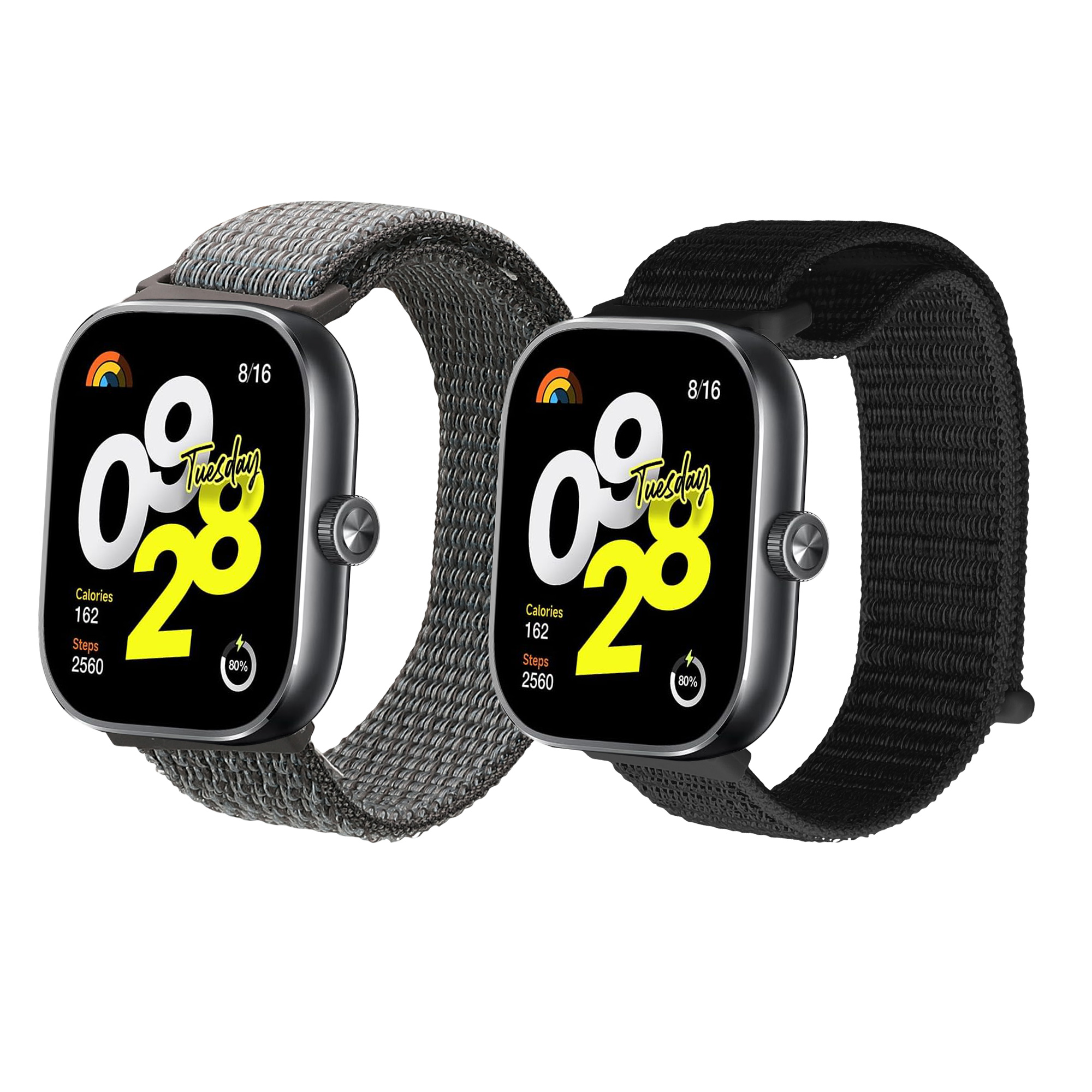 kwmobile řemínek k hodinkám Redmi Watch 4 / - černá / tmavě šedá