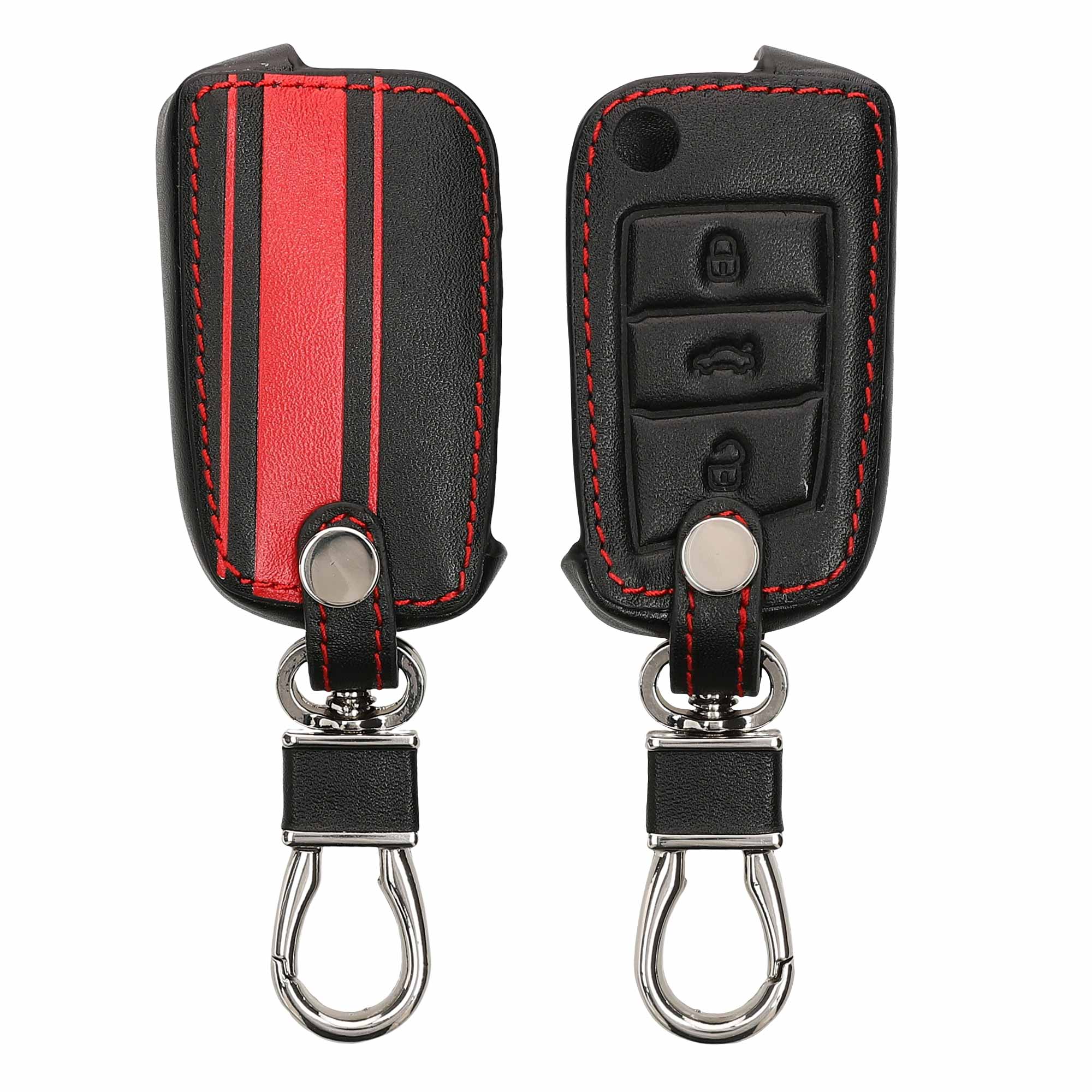 Pouzdro na klíč kwmobile pro VW Golf 7 MK7 3tlačítkový klíč - červená / černá