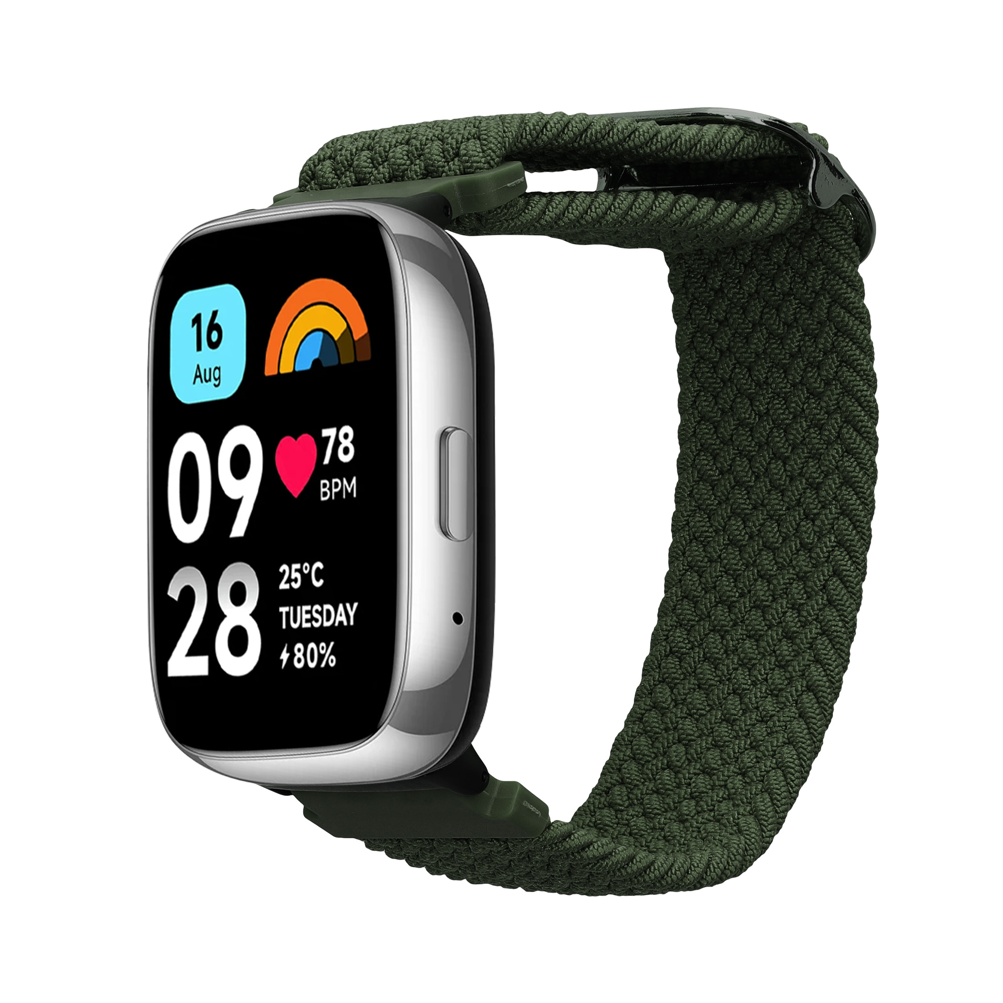 kwmobile řemínek k hodinkám Redmi Watch 3 Active - tmavě zelená