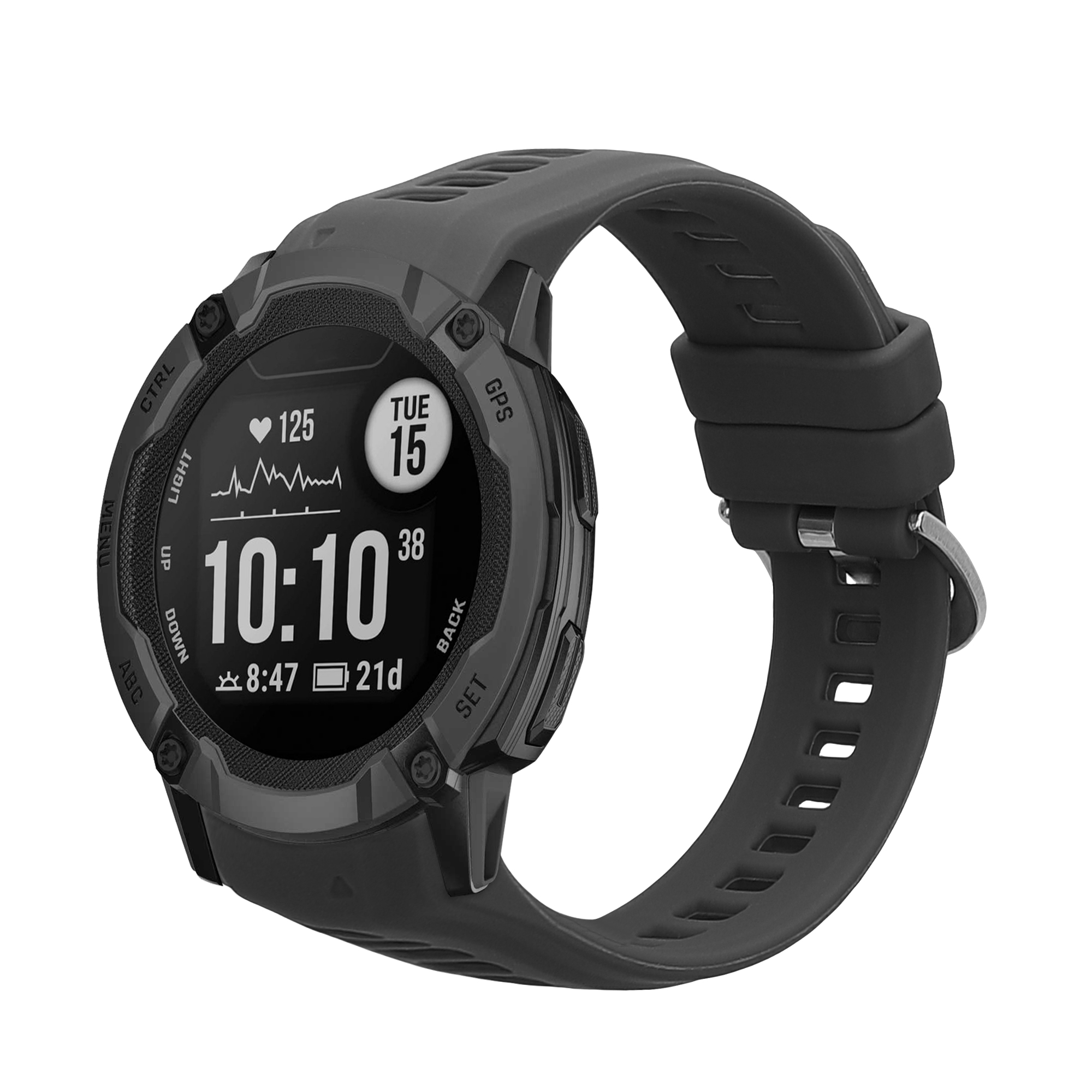 Řemínek pro Garmin Instinct 2S kwmobile silikonové - šedá