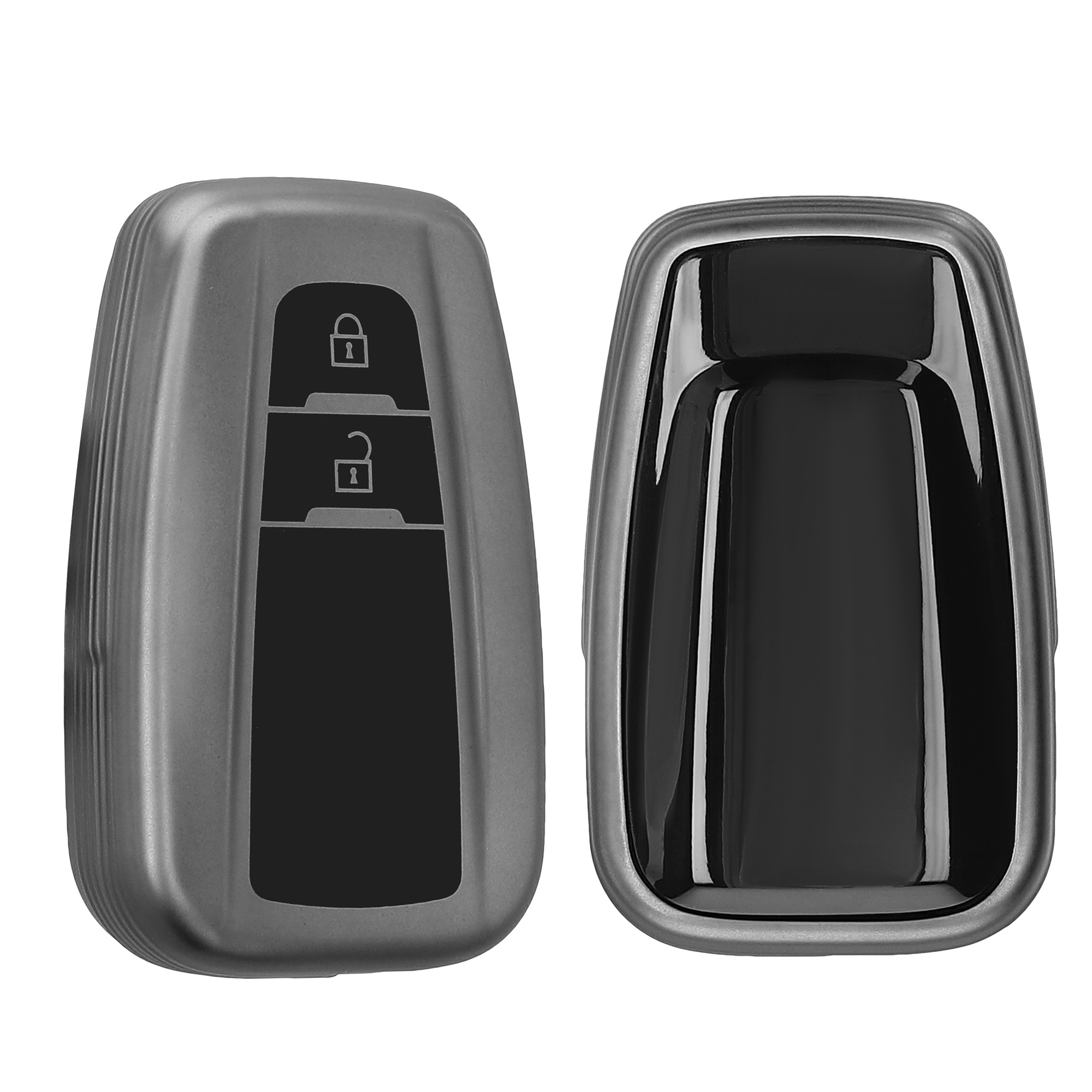 Pouzdro na klíč od auta Toyota 2 Button Car Key Smart Key kwmobile - matná černá/černá