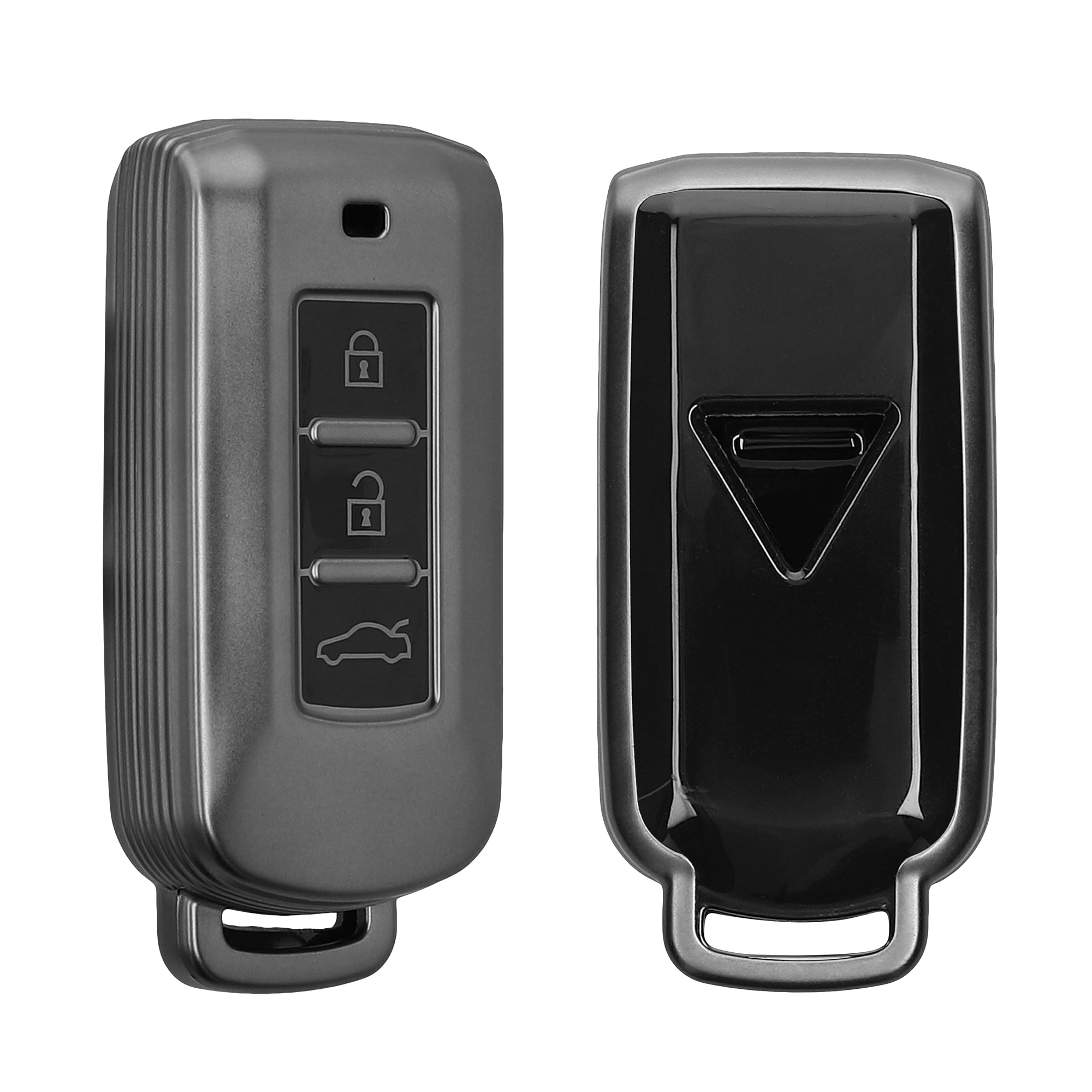 Pouzdro na autoklíč kwmobile pro Mitsubishi 3-button - Matná černá / černá