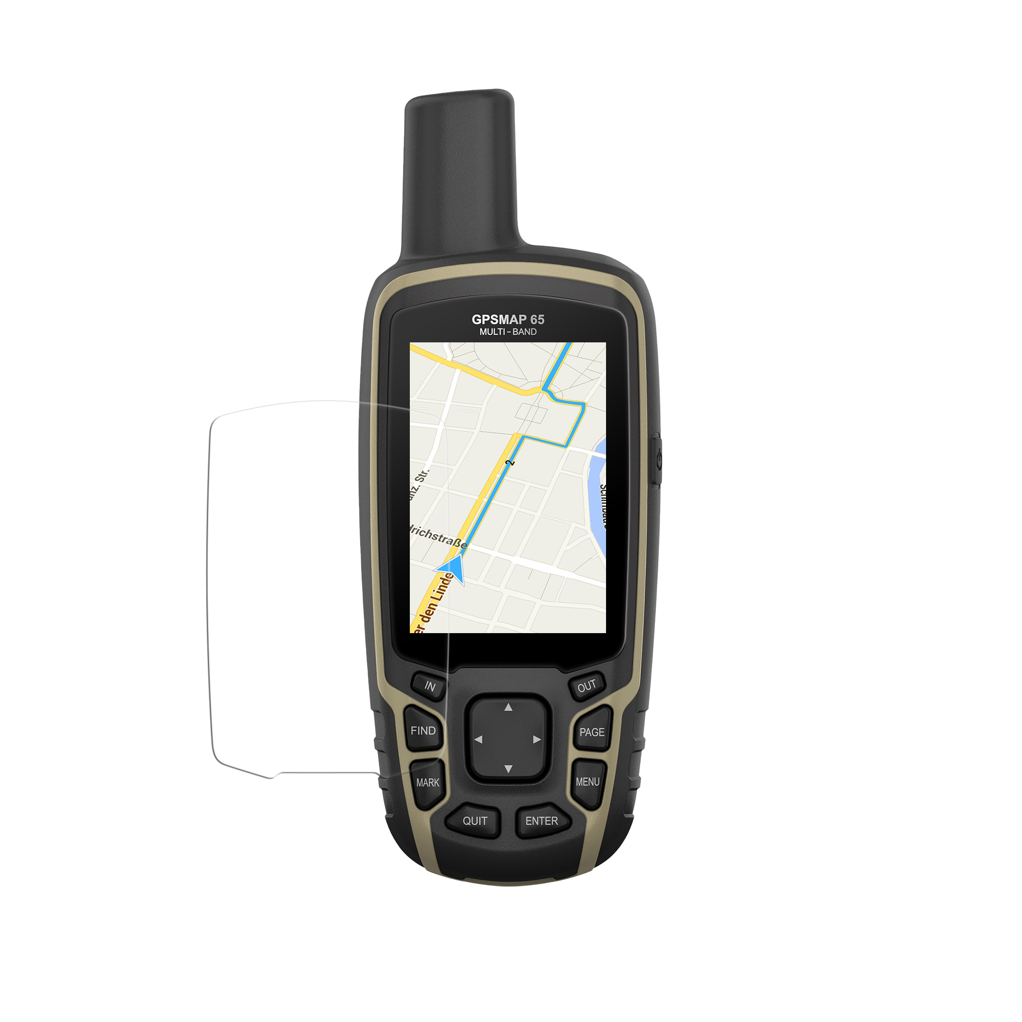 2x Ochranná fólie na GPS kwmobile pro Garmin GPSMAP 62 / 62sc / 64 / 64st/… - čirá