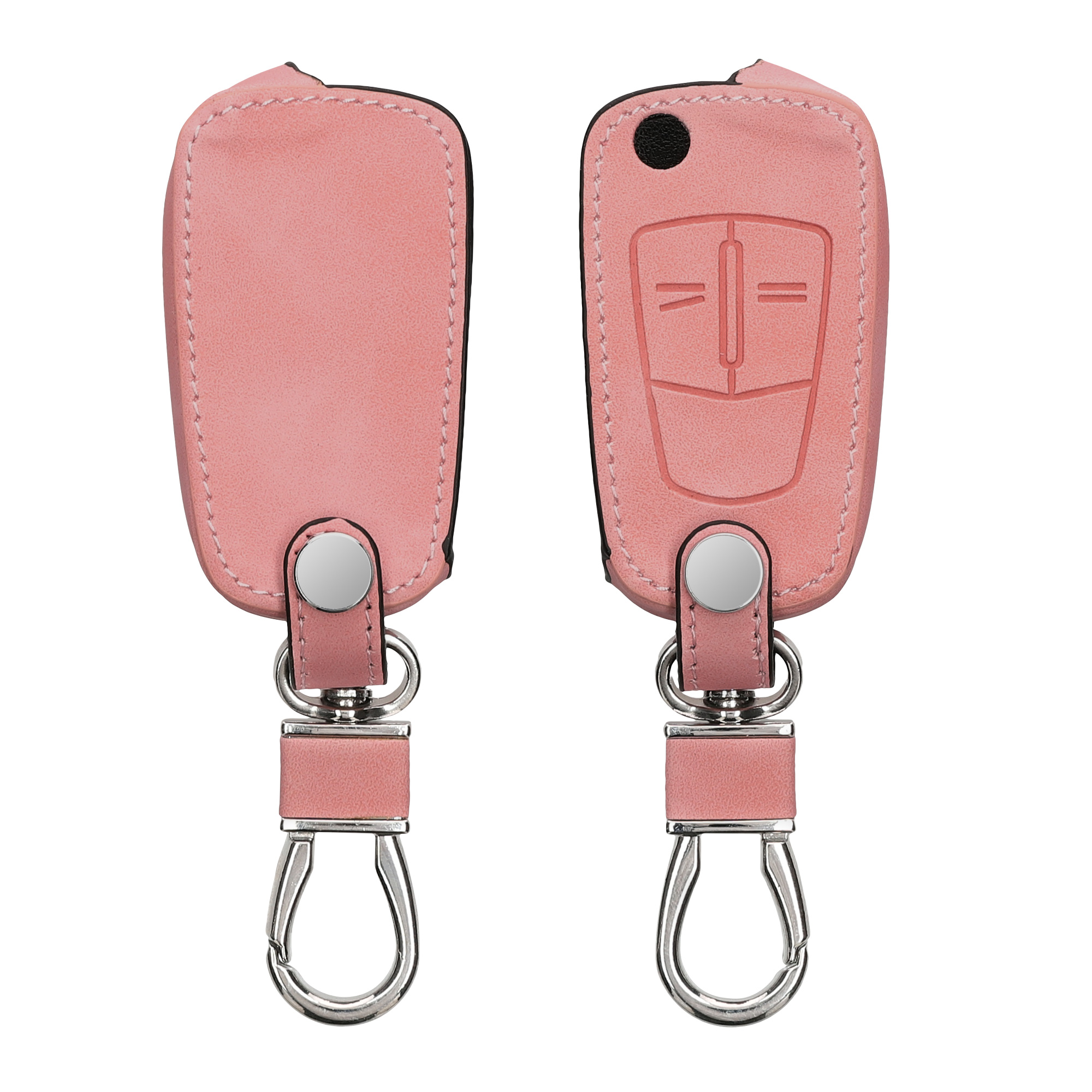 Pouzdro na klíč od auta kwmobile pro Vauxhall (Opel) 2 Button Car Flip Key, pudrově růžová