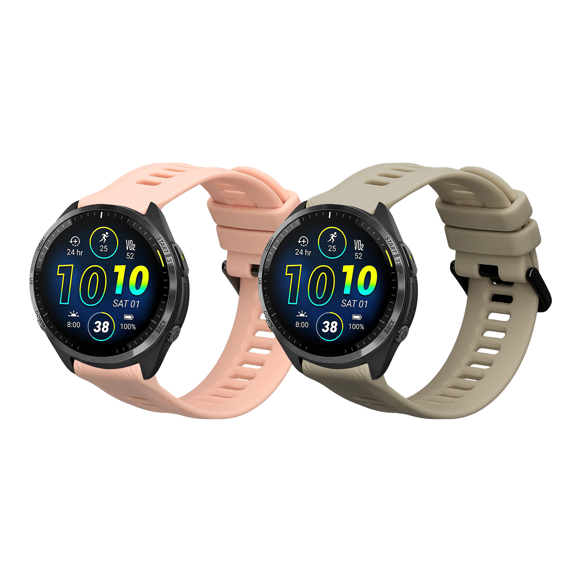 Řemínek Garmin Forerunner 965 / 965 So kwmobile silikon 2 ks šedá / tmavě