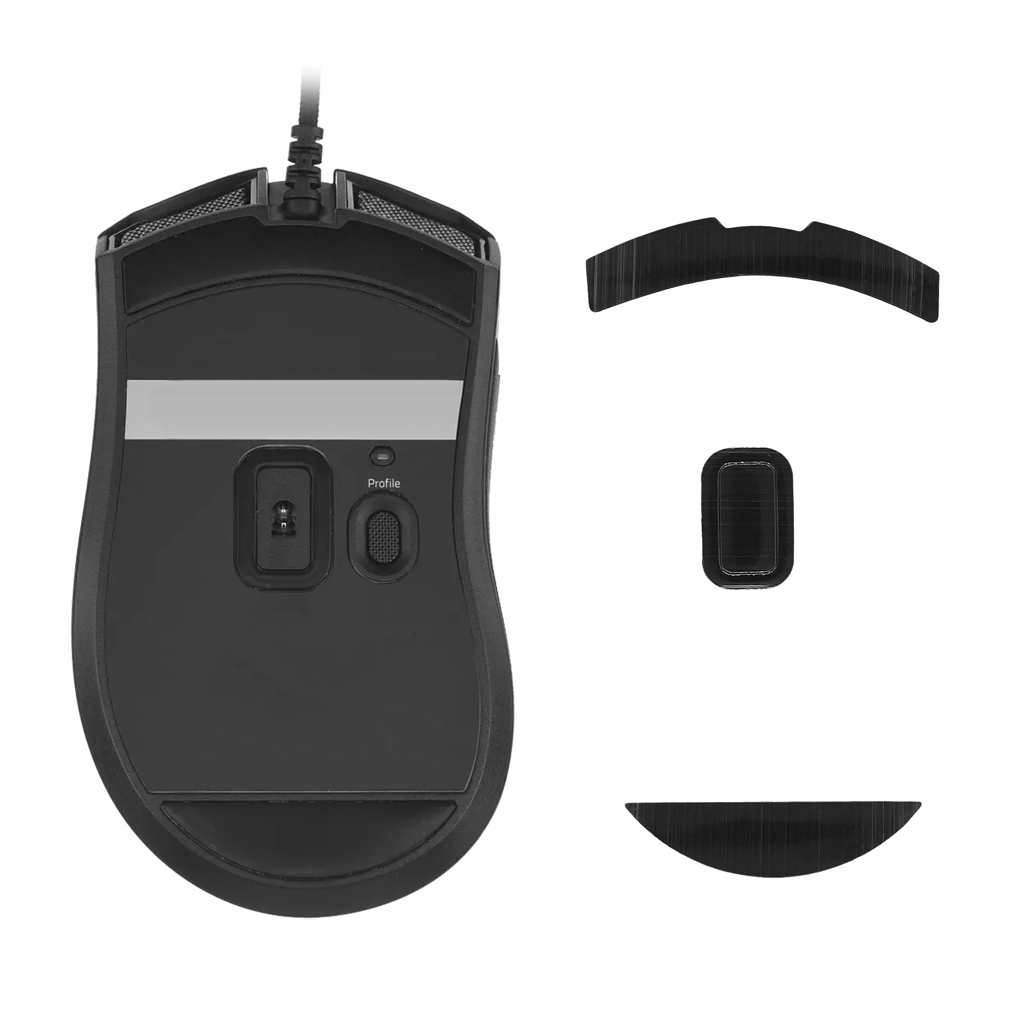 Příslušenství - Razer Mamba Elite Wired Computer Mouse Skates Sticker - kwmobile - černá