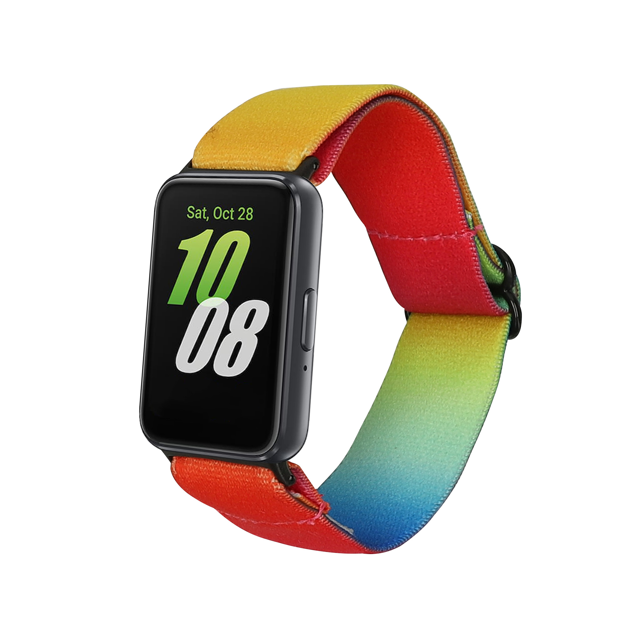 Nylonový řemínek na chytré hodinky Samsung Galaxy Fit 3 kwmobile modro-oranžovo-žlutý