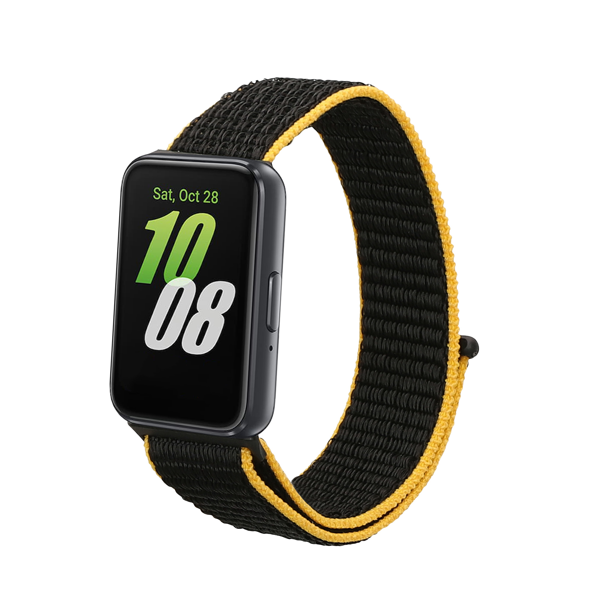Nylonový pásek pro Samsung Galaxy Fit 3 kwmobile nylonové - matná černá / oranžová