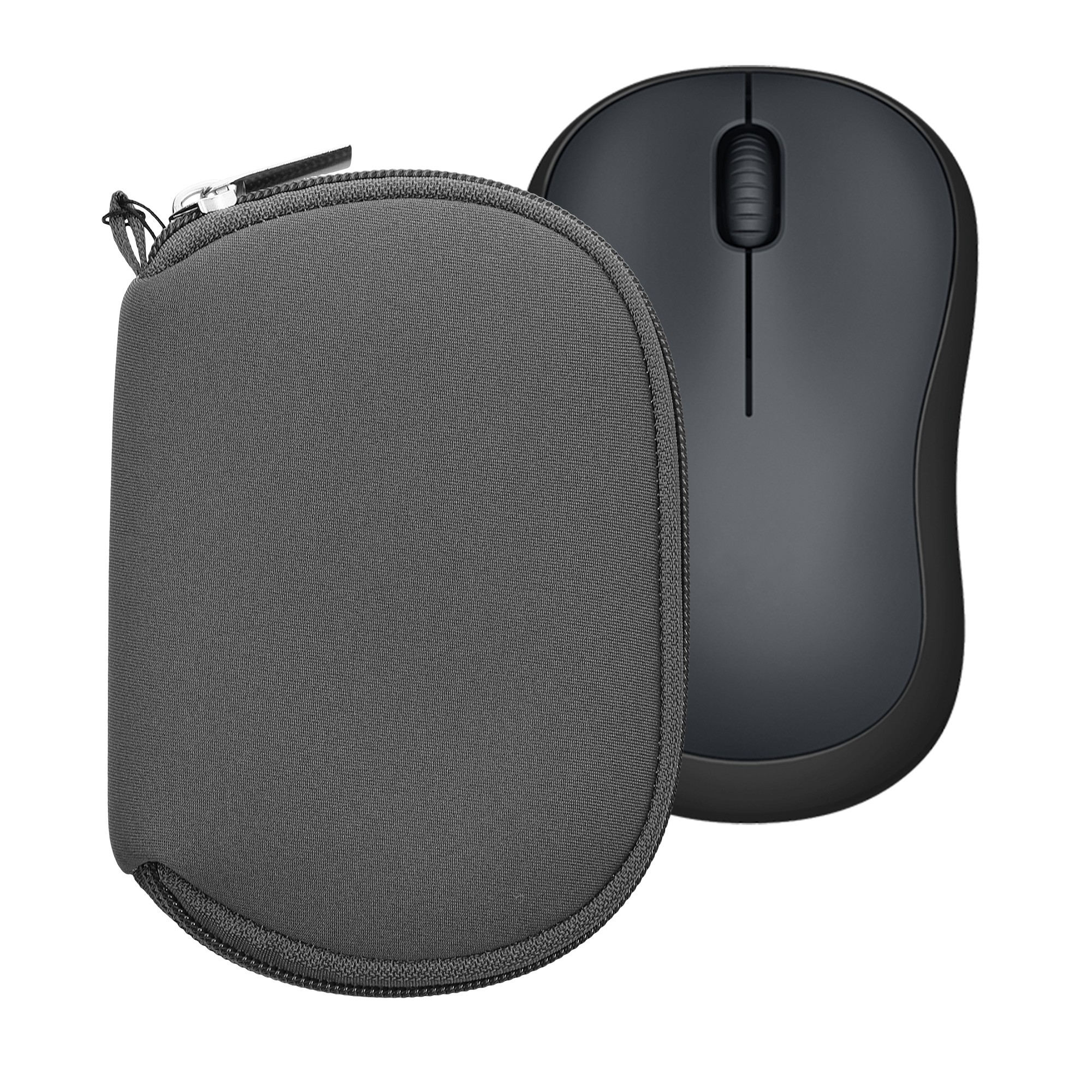 Pouzdro na myš kwmobile pro Logitech M220 SILENT / M235 / M185, tmavě šedá