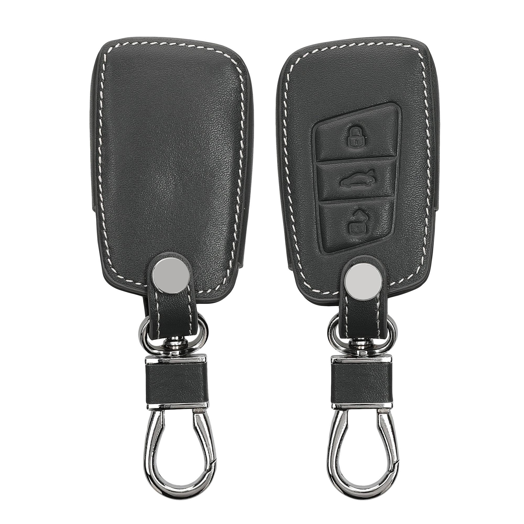 Pouzdro na klíč kwmobile pro VW 3tlačítkový klíč (pouze Keyless Go) - antracitová
