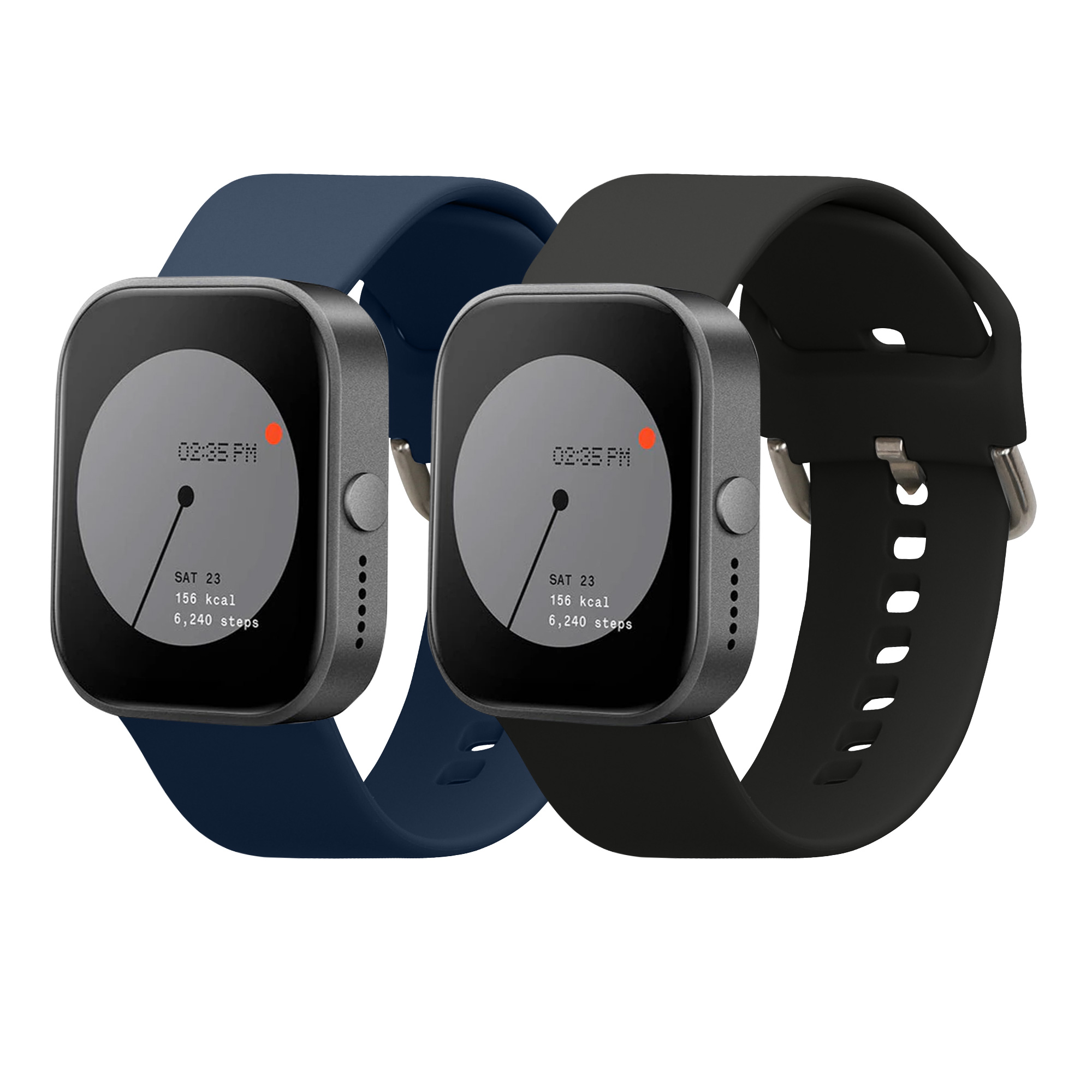 Řemínky pro CMF by Nothing Watch Pro (D395) kwmobile silikonové - černá / tmavě modrá