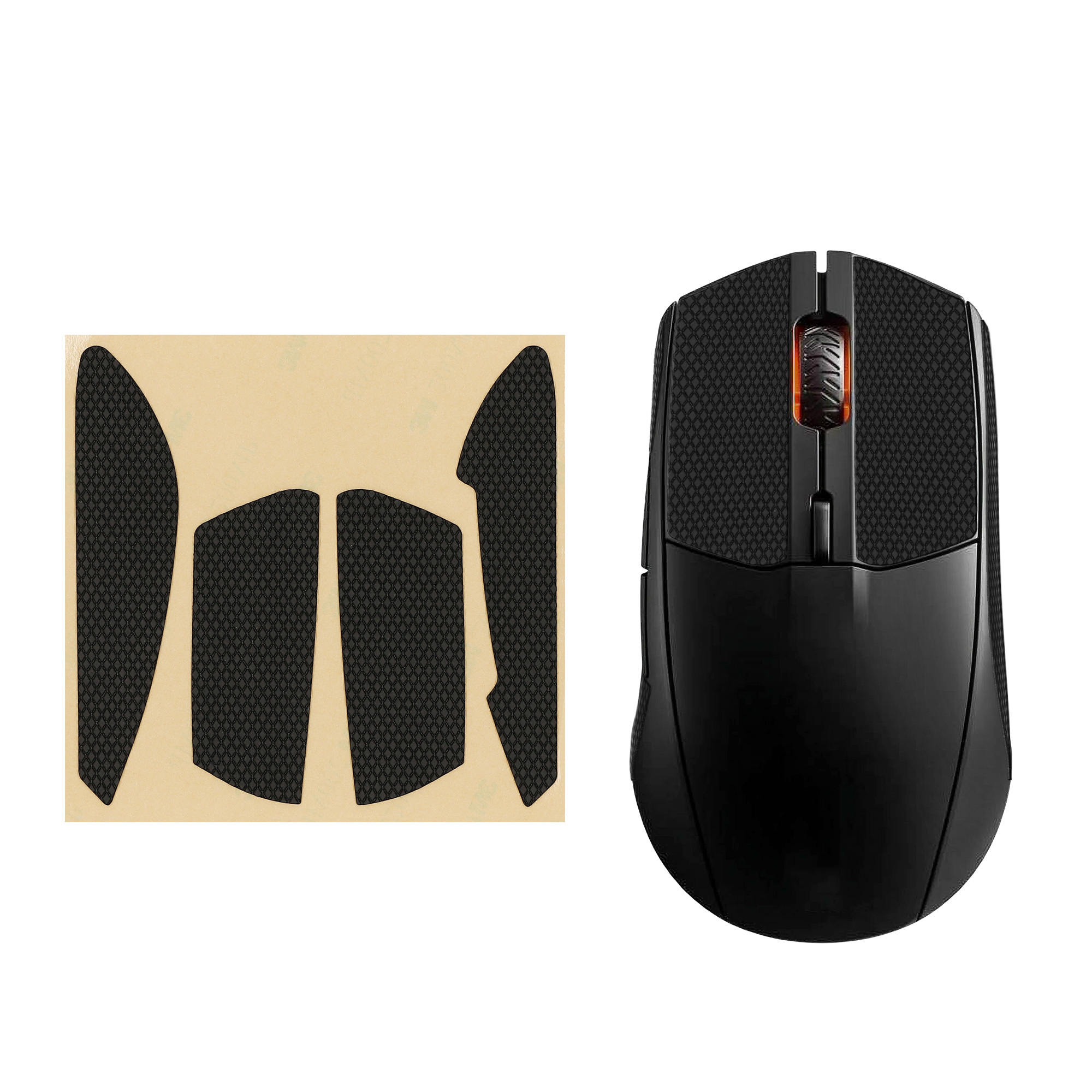 Protiskluzová páska na myš pro SteelSeries Rival 3 kwmobile z eko kůže - černá