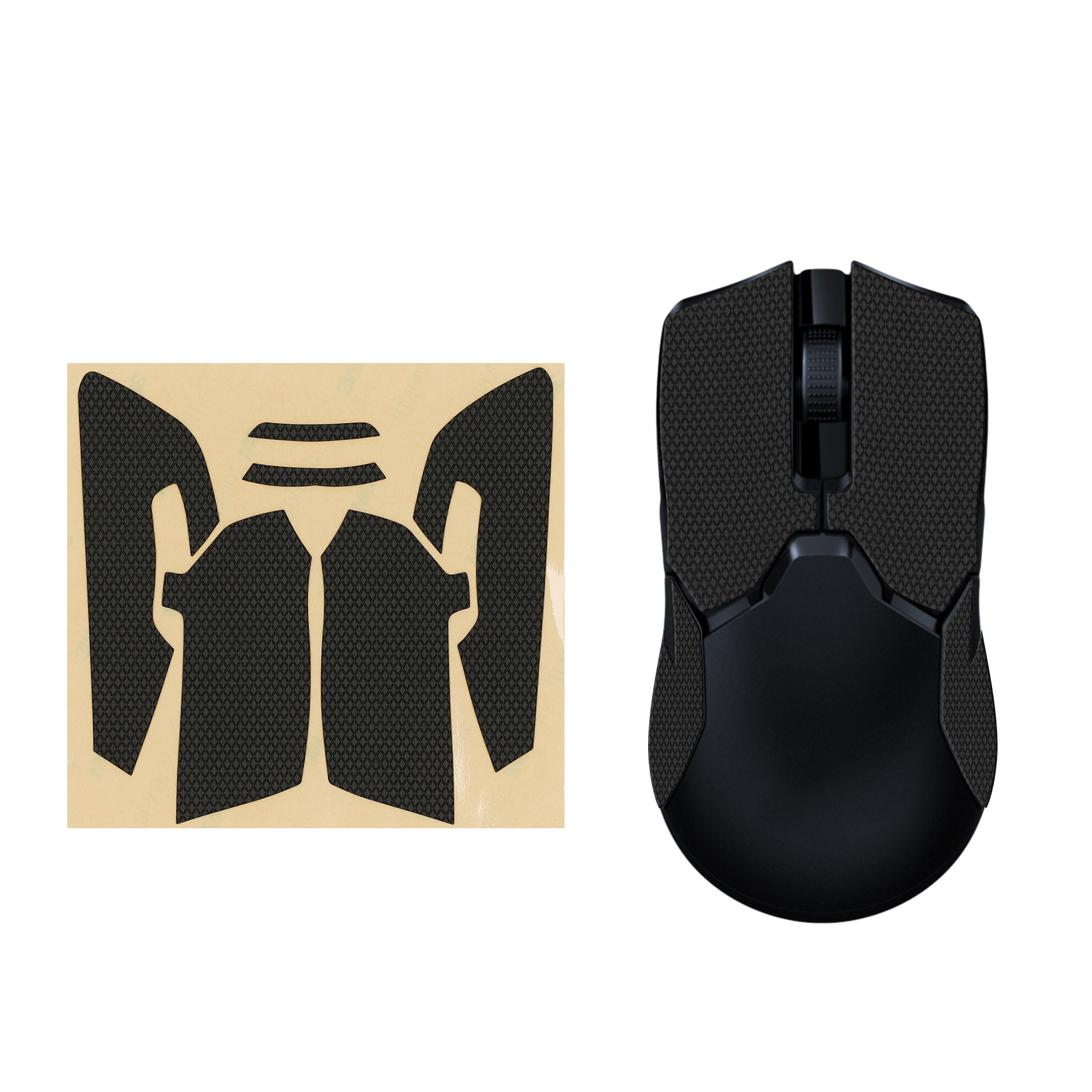 Protiskluzová páska na myš pro Razer Viper Ultimate kwmobile z eko kůže - černá