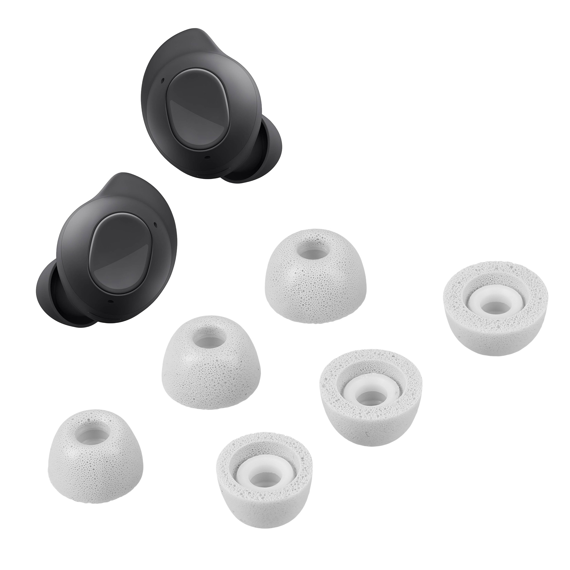 Silikonové špuntíky Samsung Galaxy Buds FE kwmobile 6 ks šedý