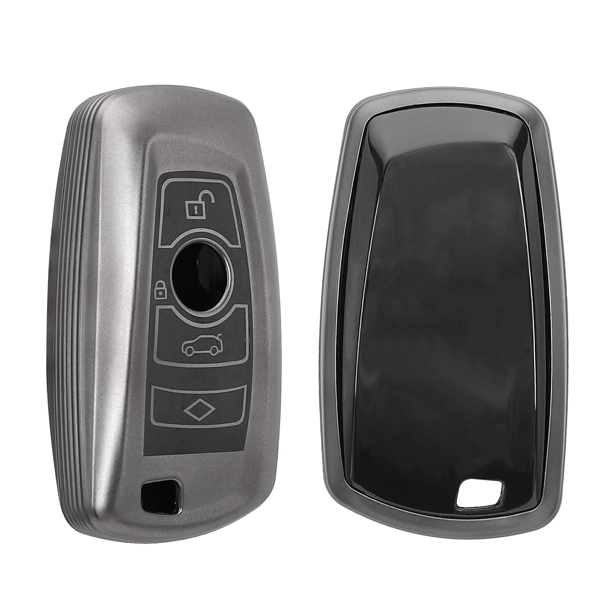 Tpu pouzdro na klíč od auta BMW 3 tlačítka Keyless Go protiskluzové matně černé
