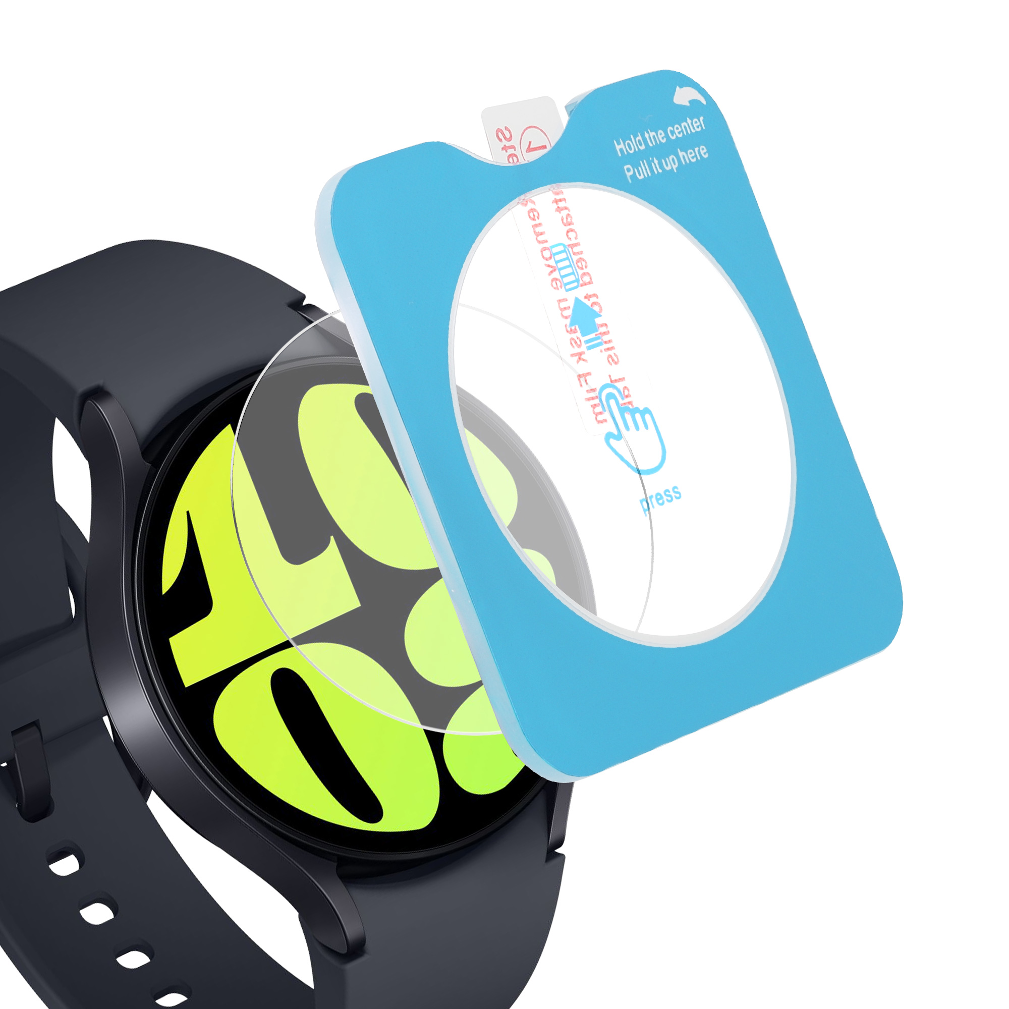 2x Ochranné sklo na hodinky Galaxy Watch 6 44mm kwmobile transparentní