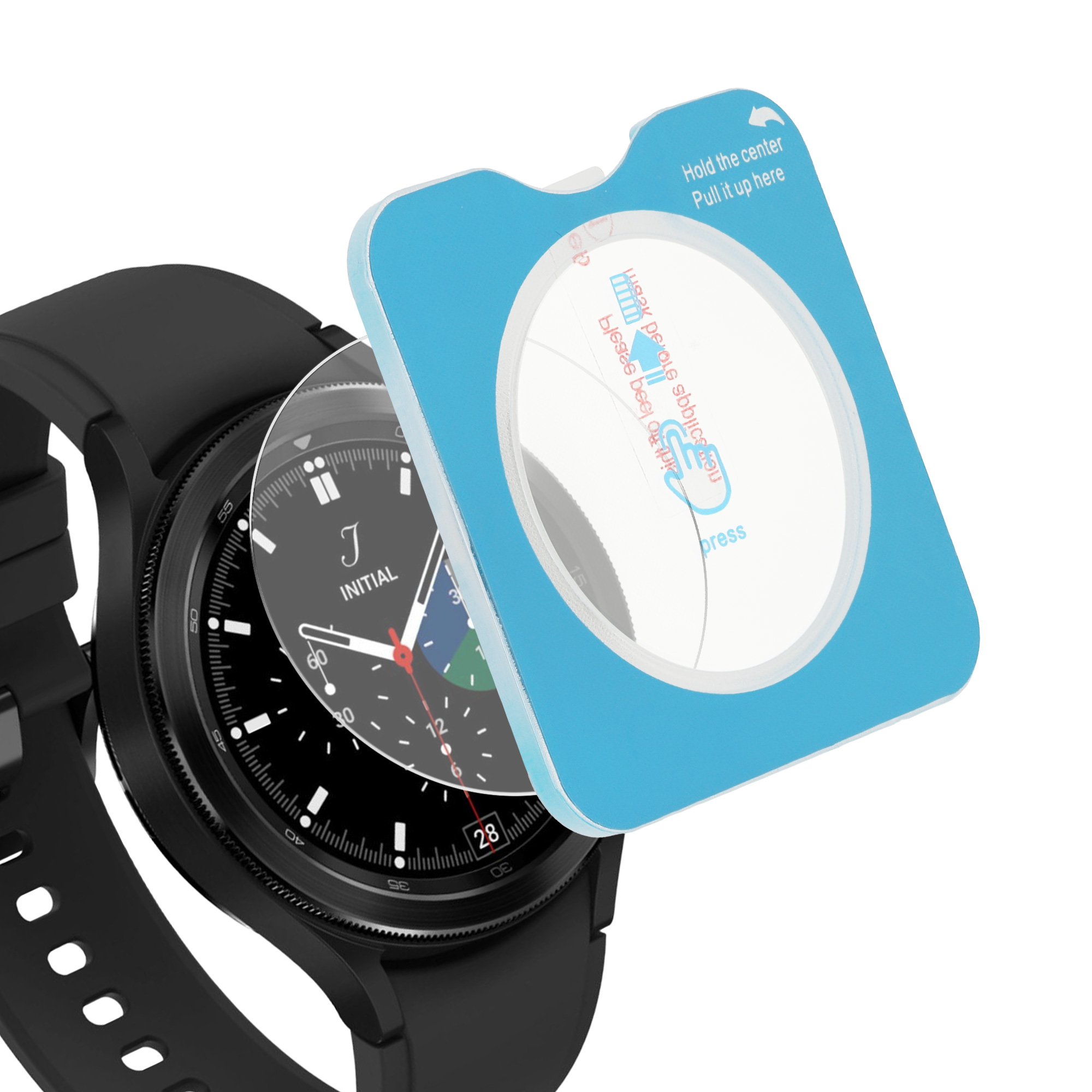 2x Ochranné sklo na hodinky Galaxy Watch 4 Classic (46mm) kwmobile transparentní