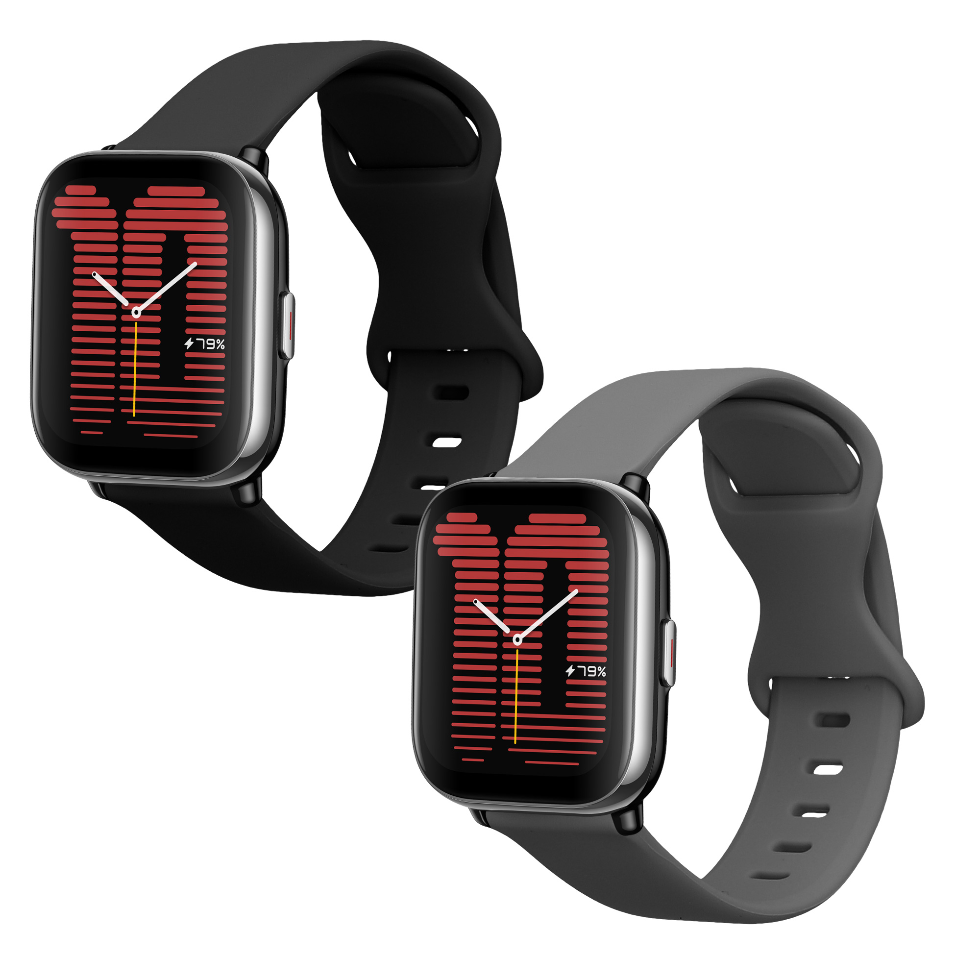 Řemínek 20mm Amazfit Active 2/2 Square/Active Edge/Bip 3/GTS... 20mm kwmobile TPU černý/šedý