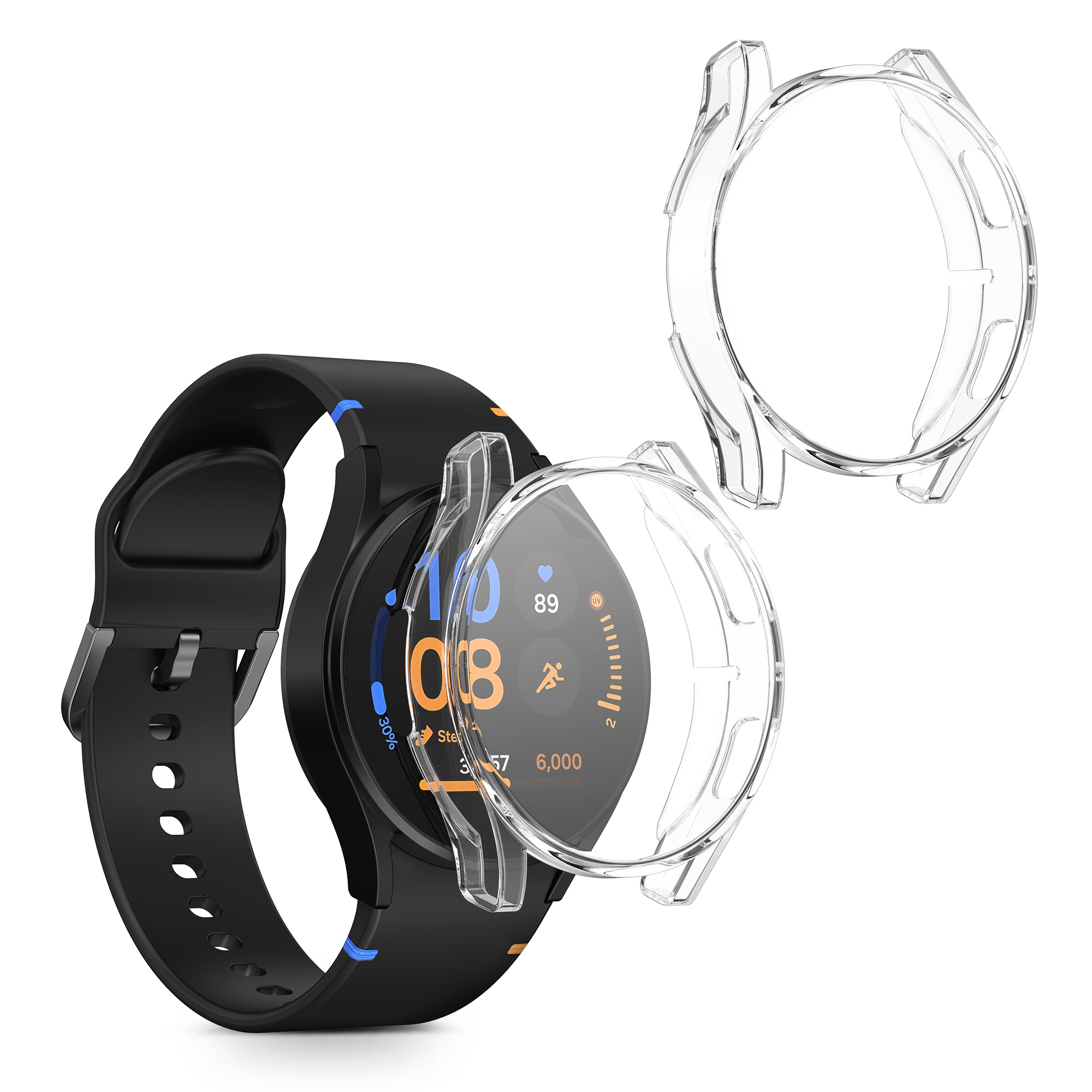 2x Ochranná fólie na hodinky Galaxy Watch FE 40mm kwmobile transparentní