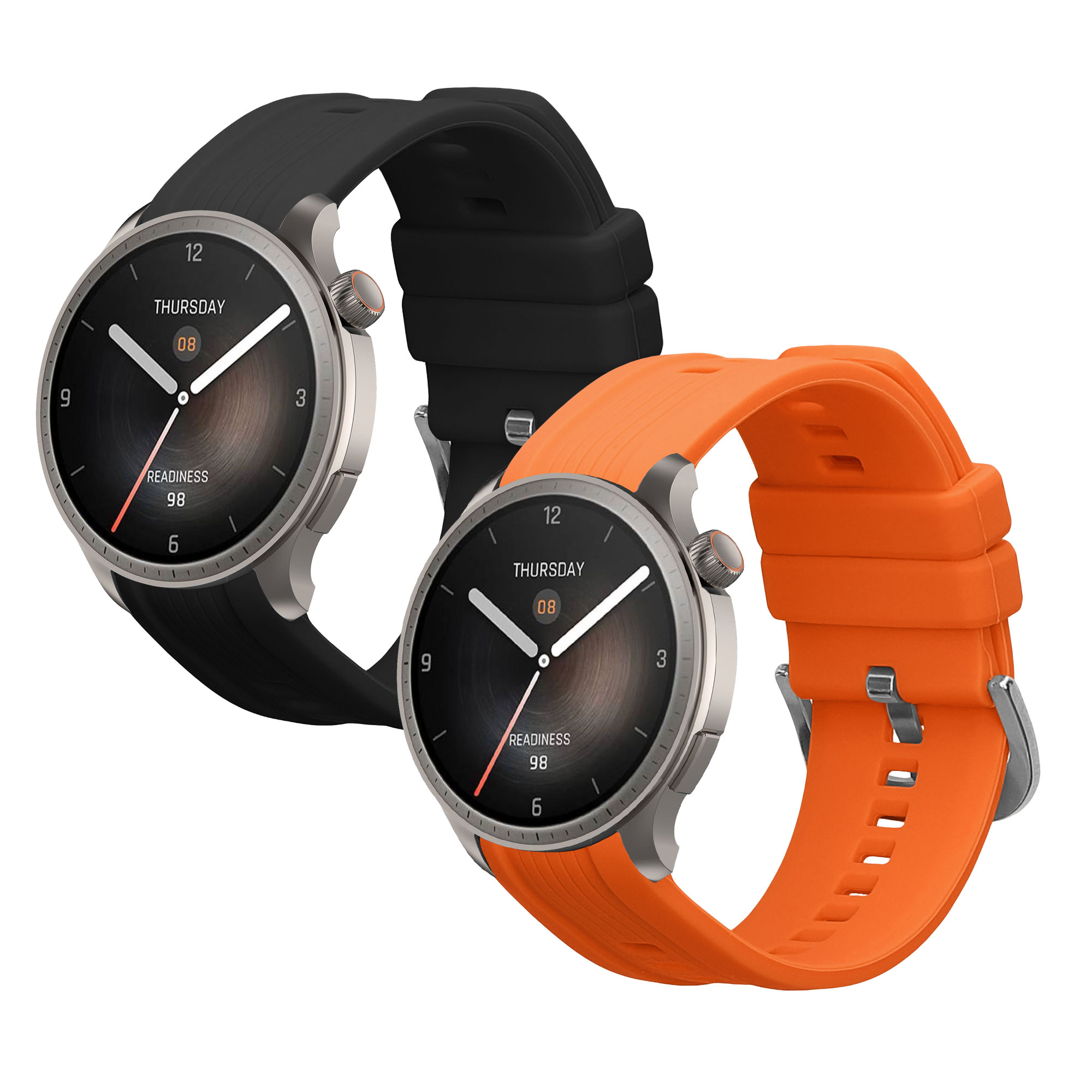 Sada 2 řemínků pro Huami Amazfit Balance A2286 kwmobile - černá a oranžová