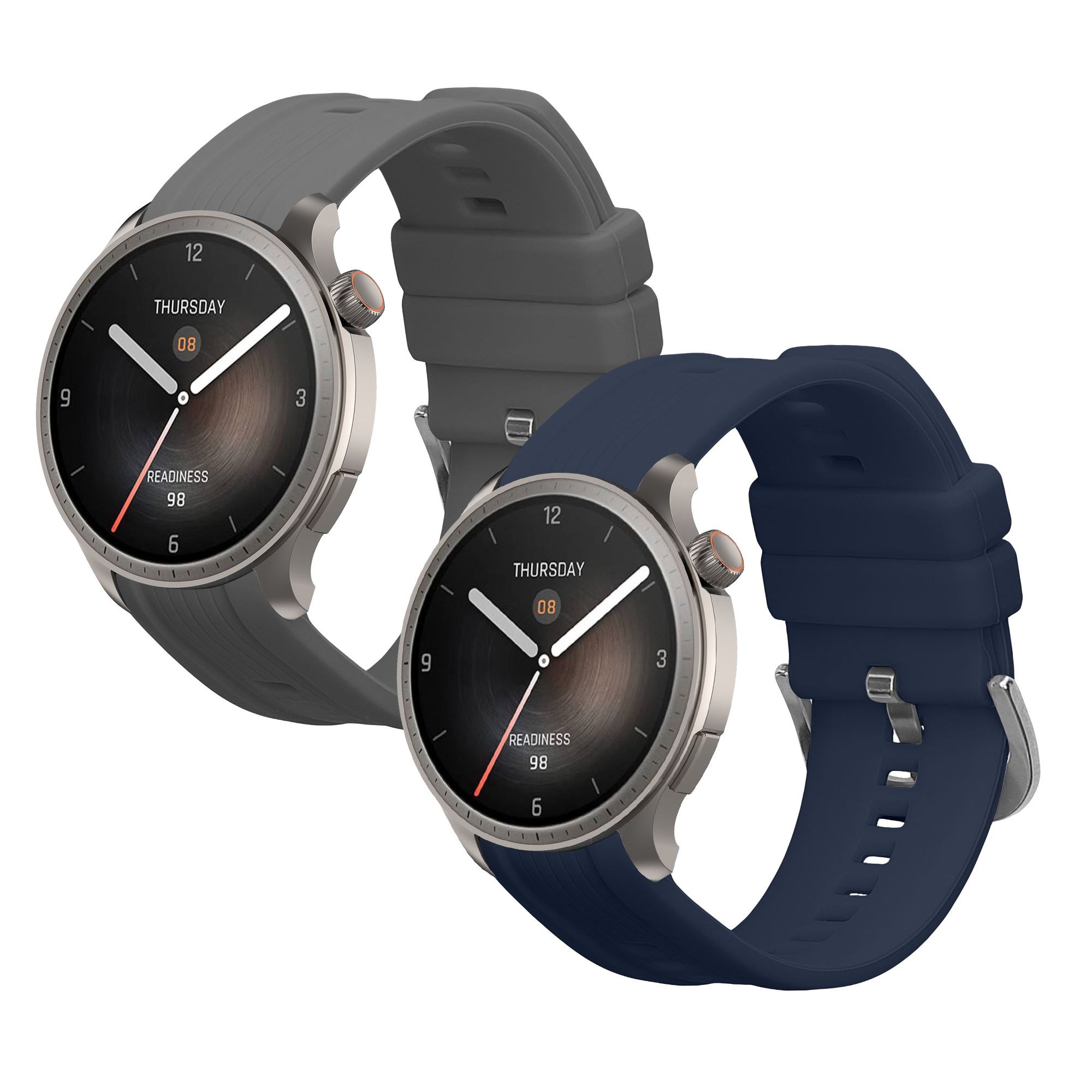 Řemínky pro Huami Amazfit Balance A2286 kwmobile silikonové - tmavě modrá / šedá