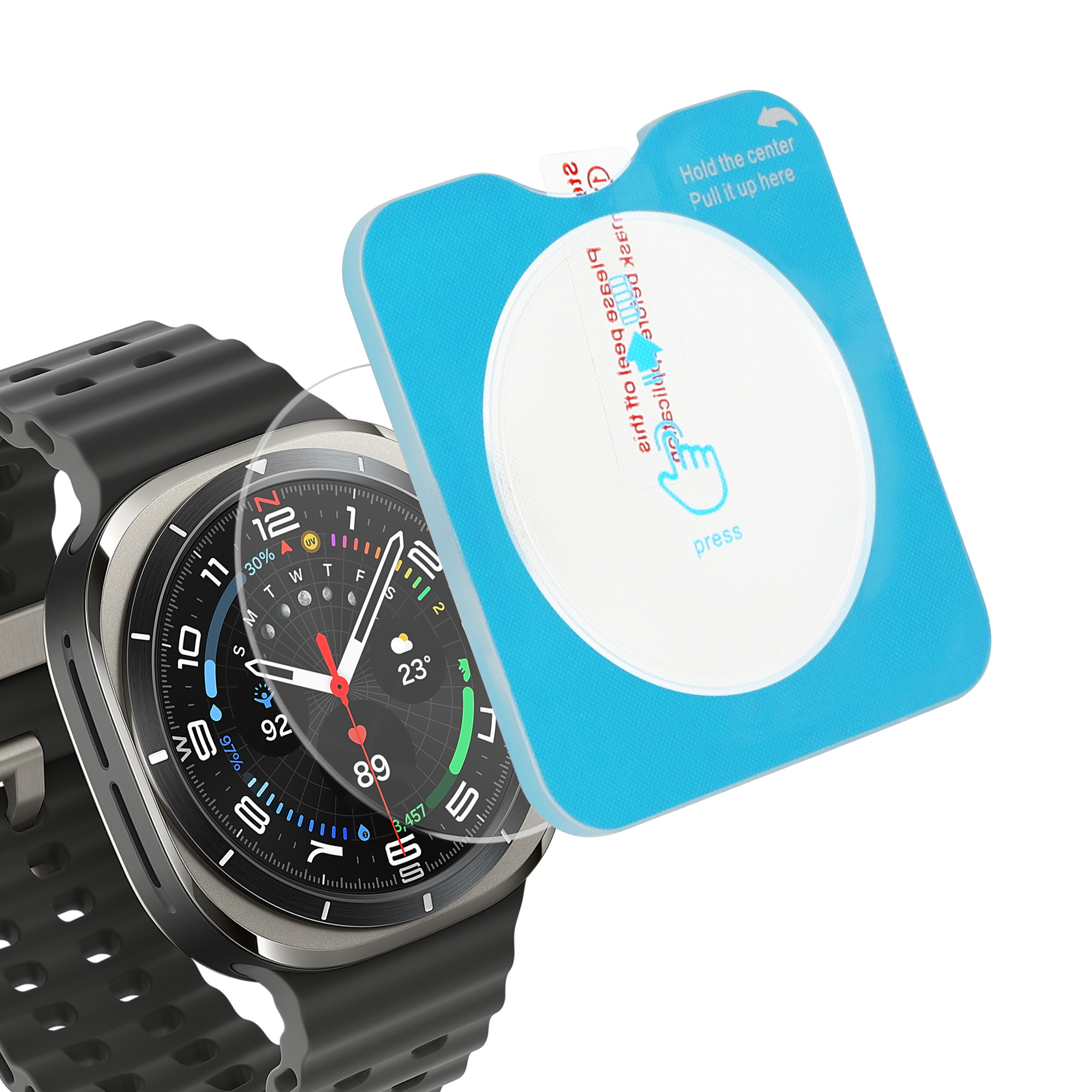 2x Ochranné sklo na hodinky Galaxy Watch 7 Ultra kwmobile transparentní