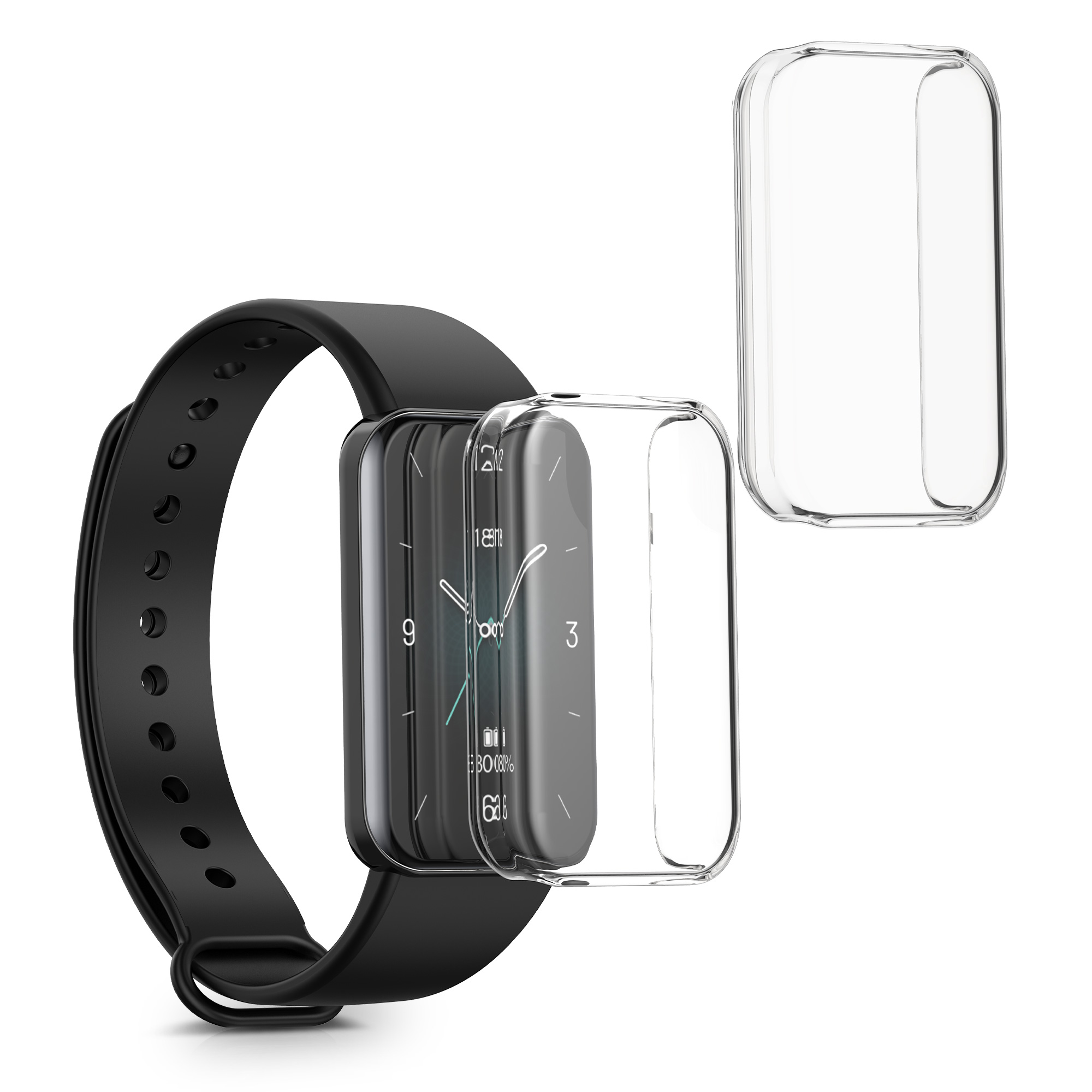 Ochranný rámeček se sklem na fitness náramek HONOR Band 9 Case 2 ks transparentní