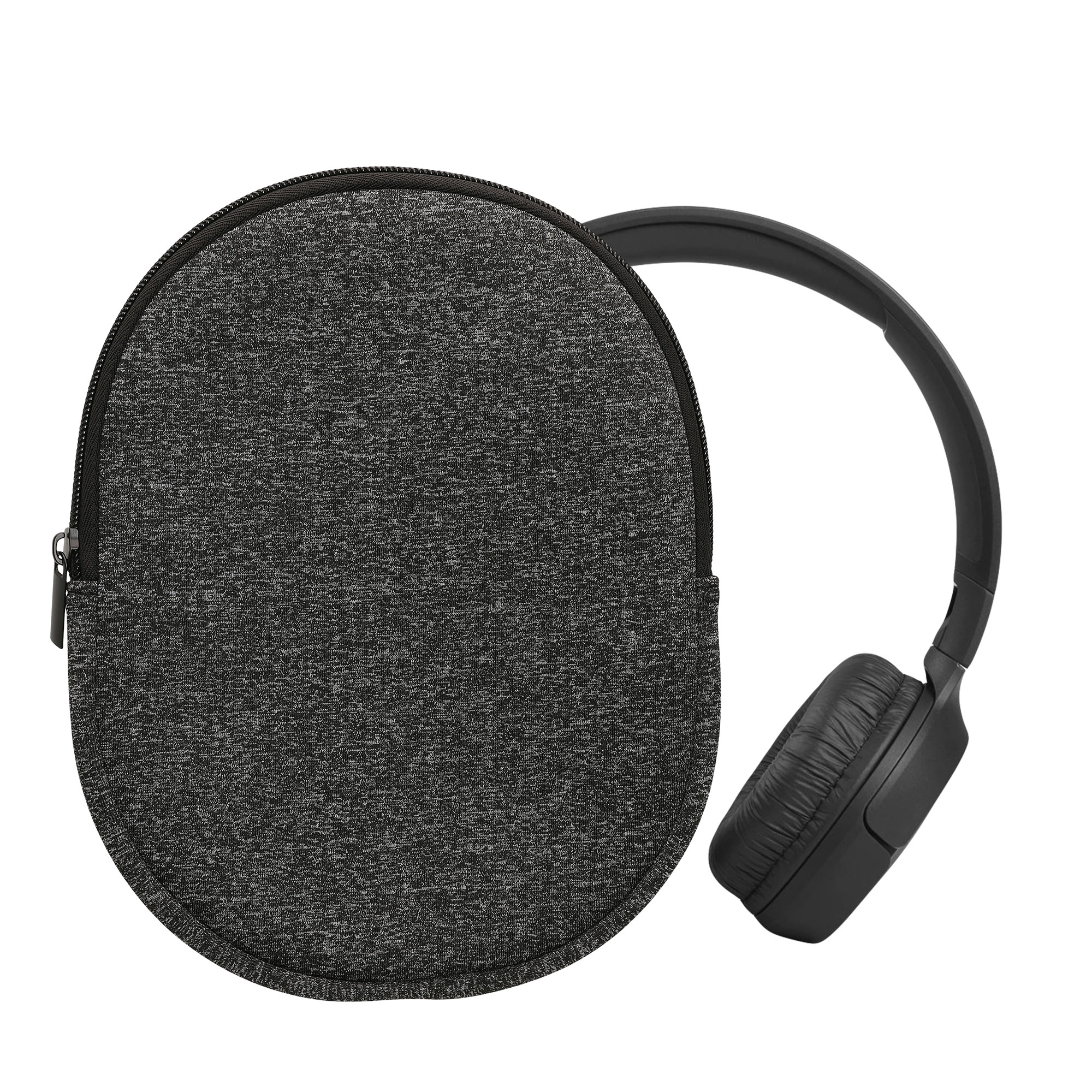 Pouzdro na sluchátka Tune 600 / 500BT / 510BT / 450 kwmobile - soft travel carry bag anthracite/bílá