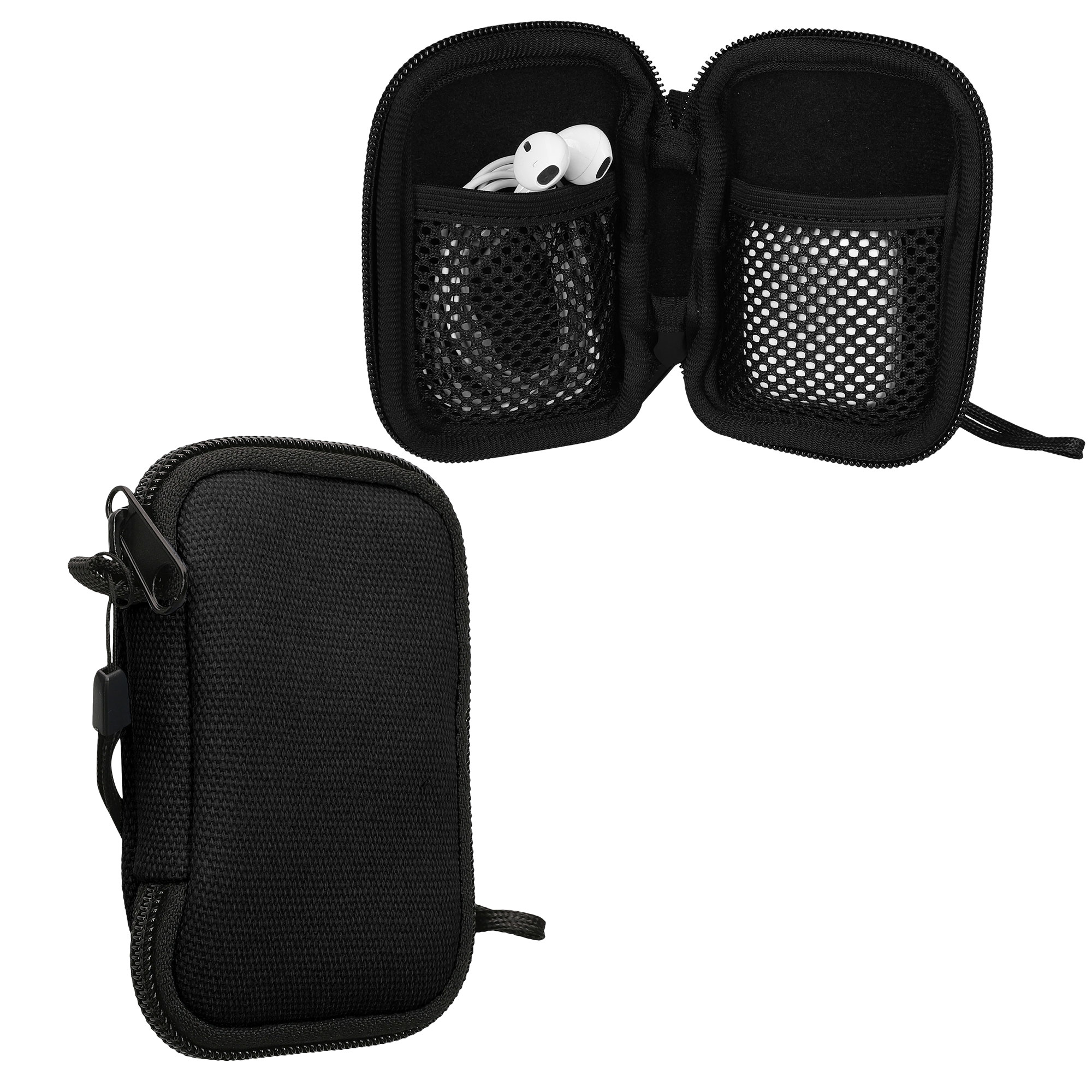 Pouzdro na sluchátka kwmobile pro in-ear Headphones - černá